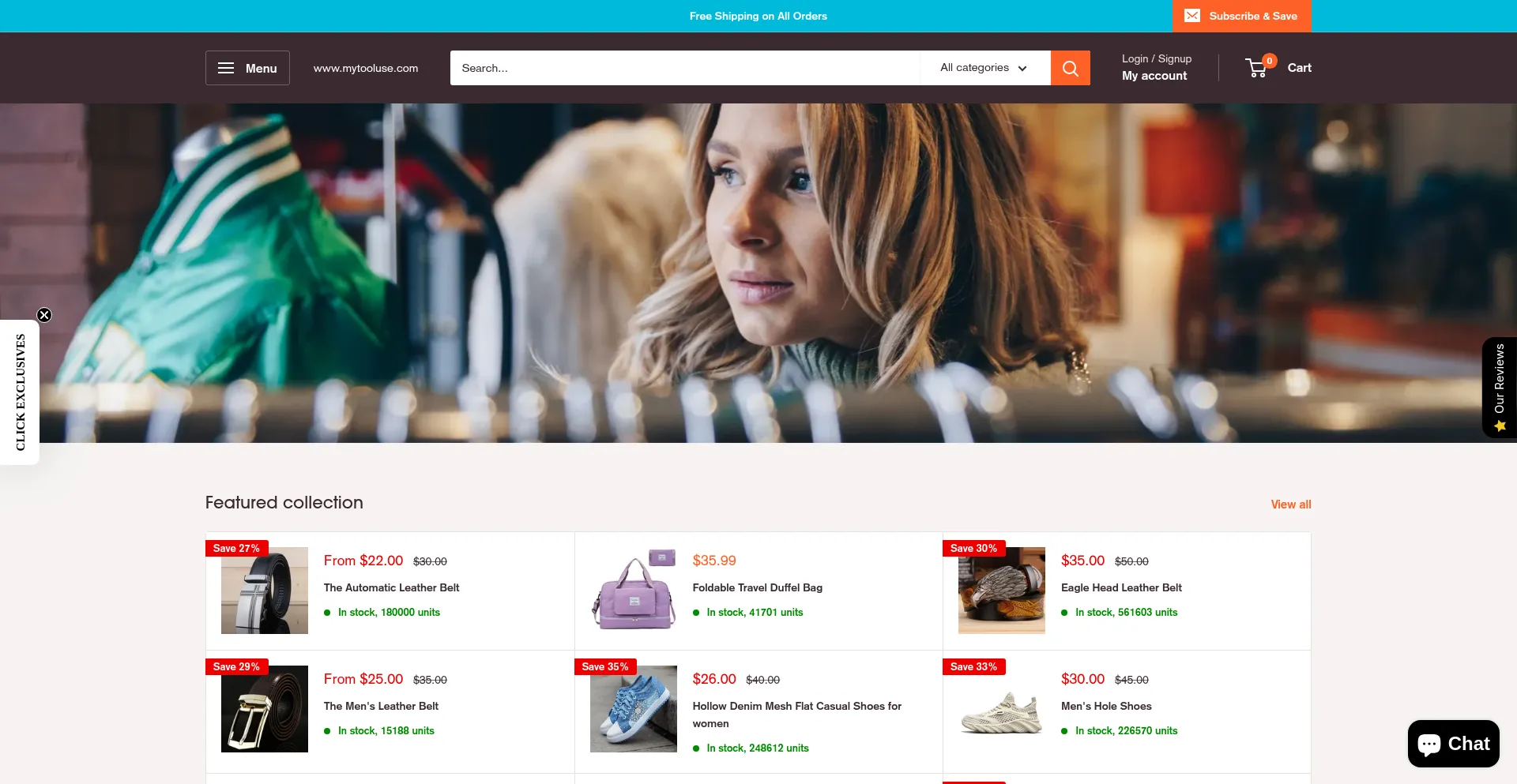 Website screenshot of Mytooluse.com