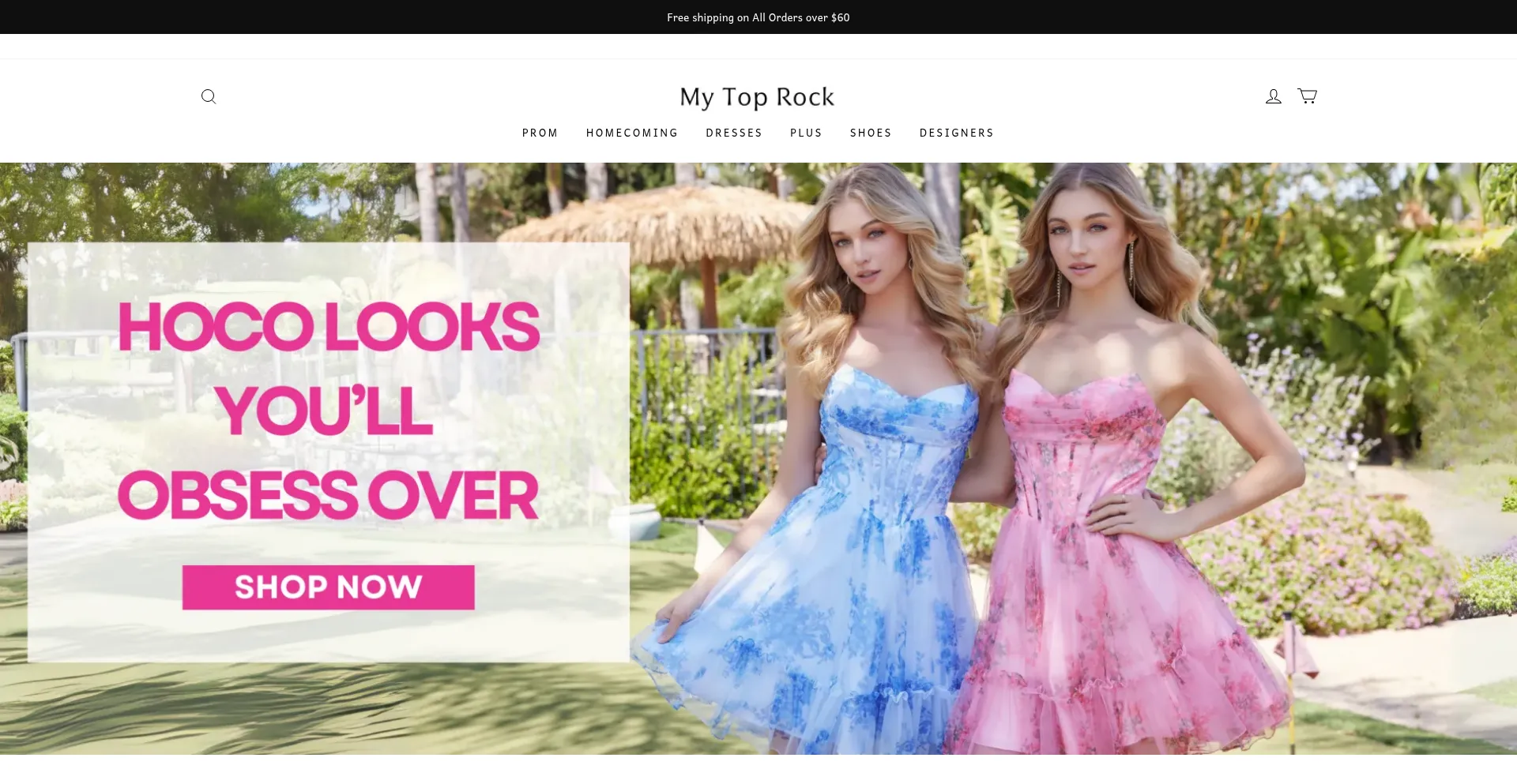 Website screenshot of Mytoprock.com