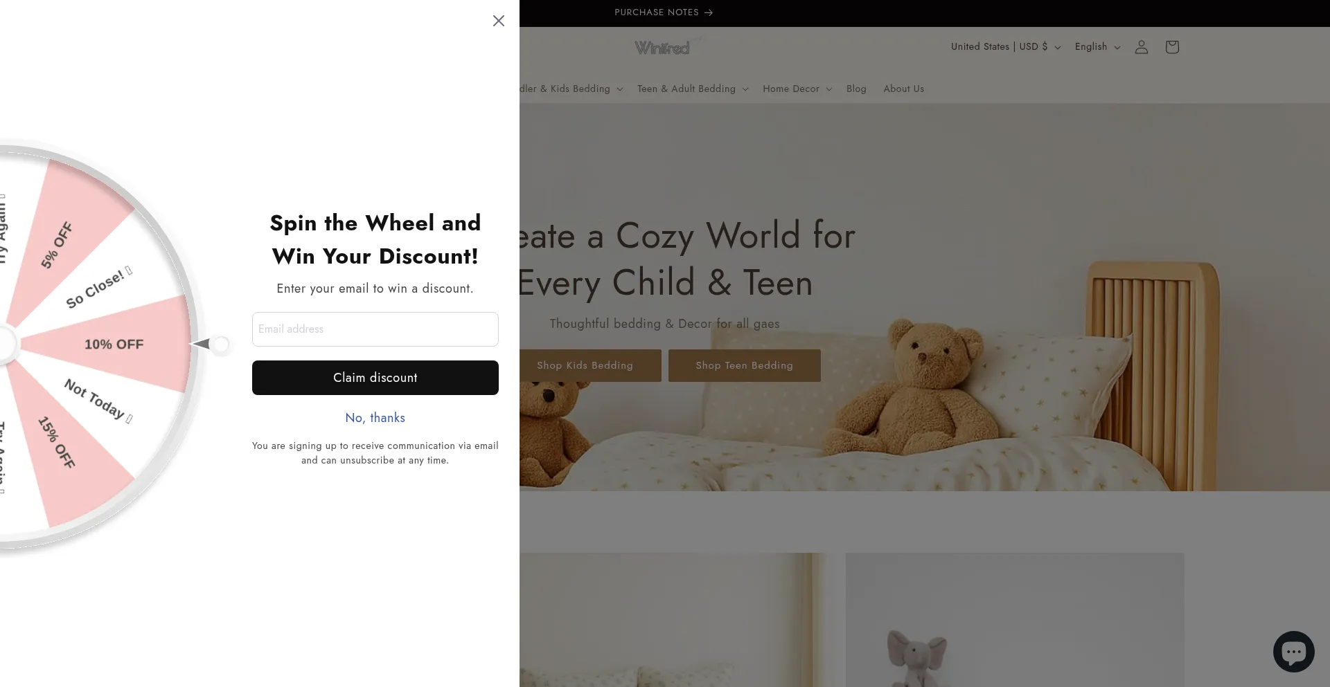 Mywinifred.com Screenshot