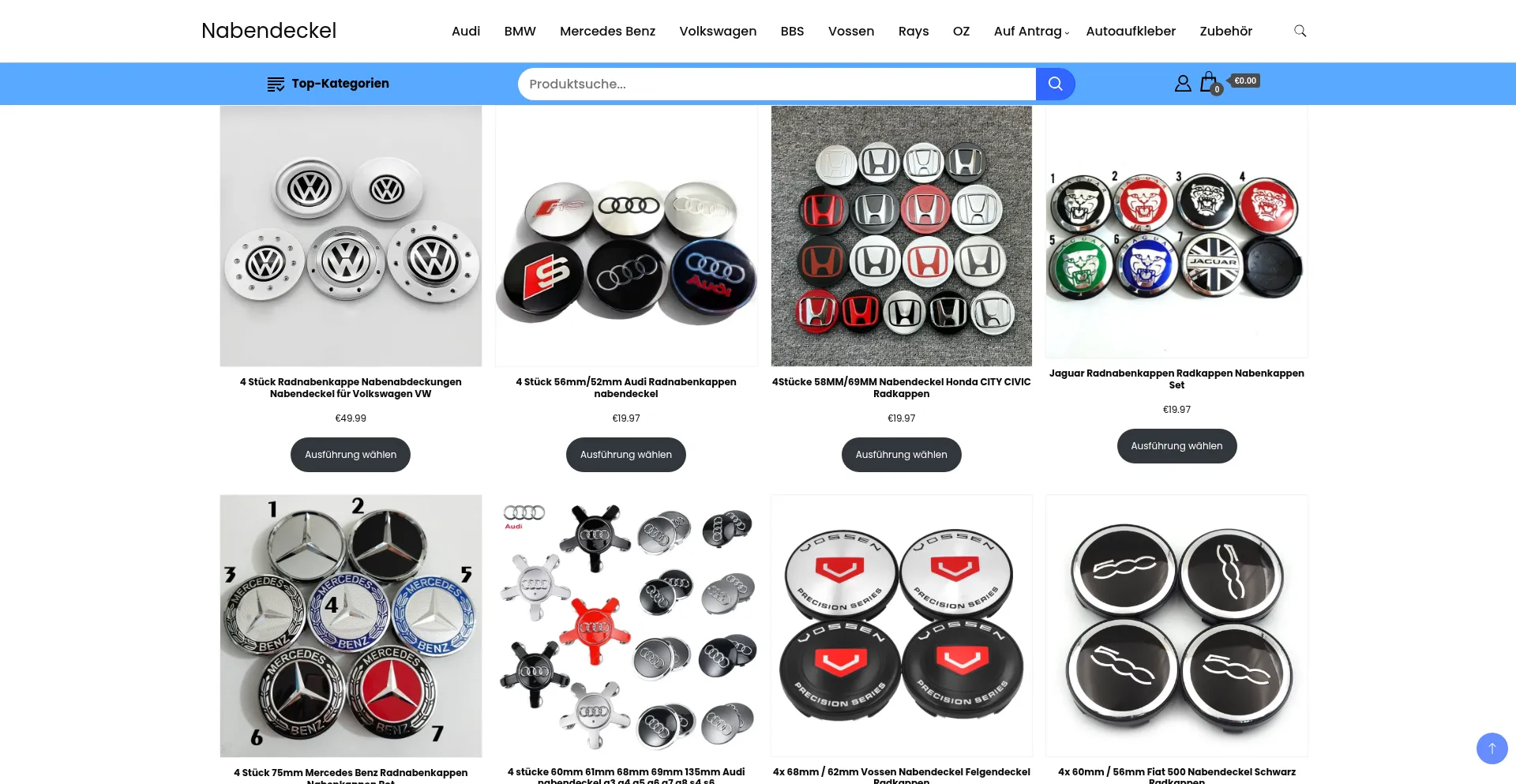 Website screenshot of Nabendeckel.com
