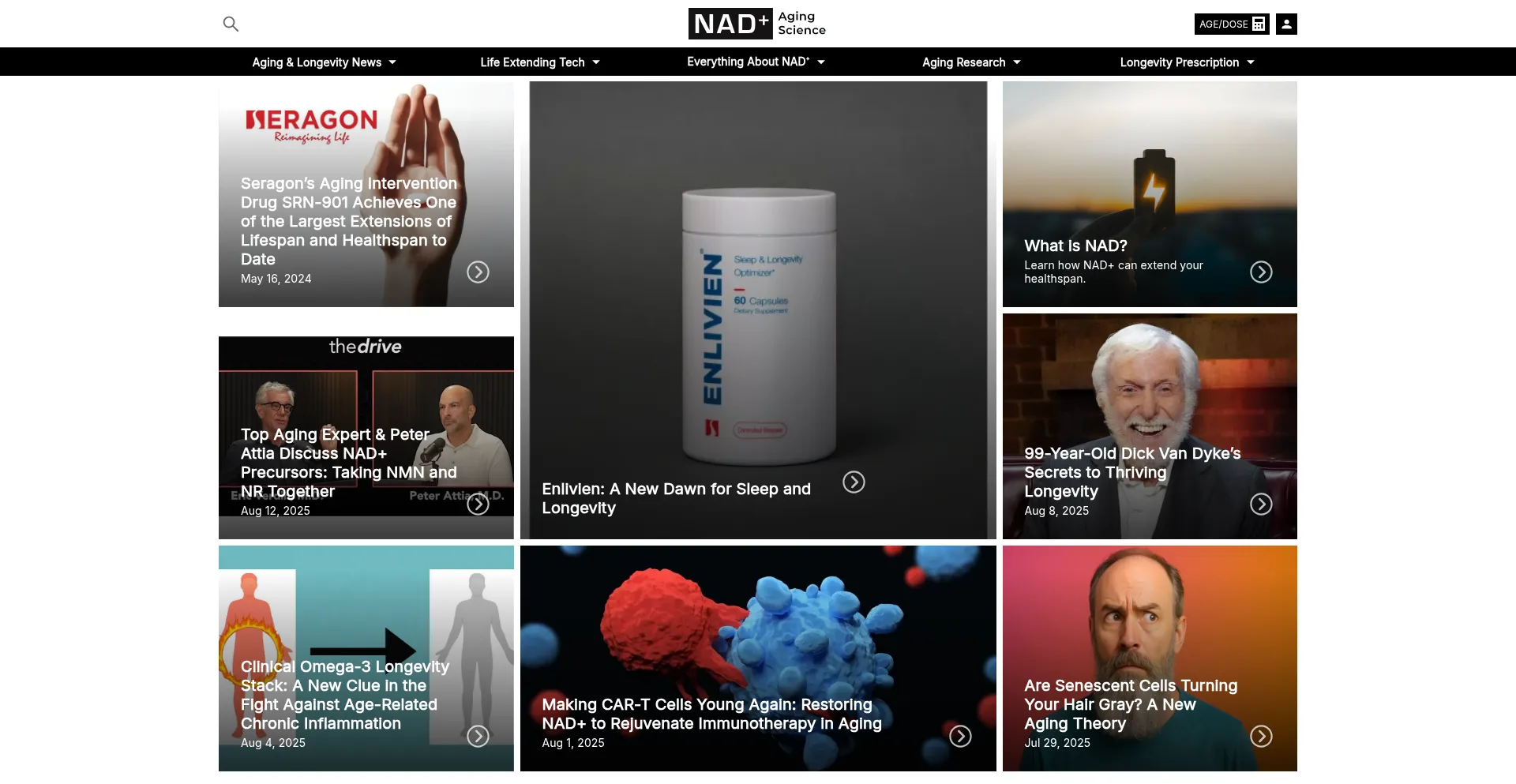 Website screenshot of Nad.com