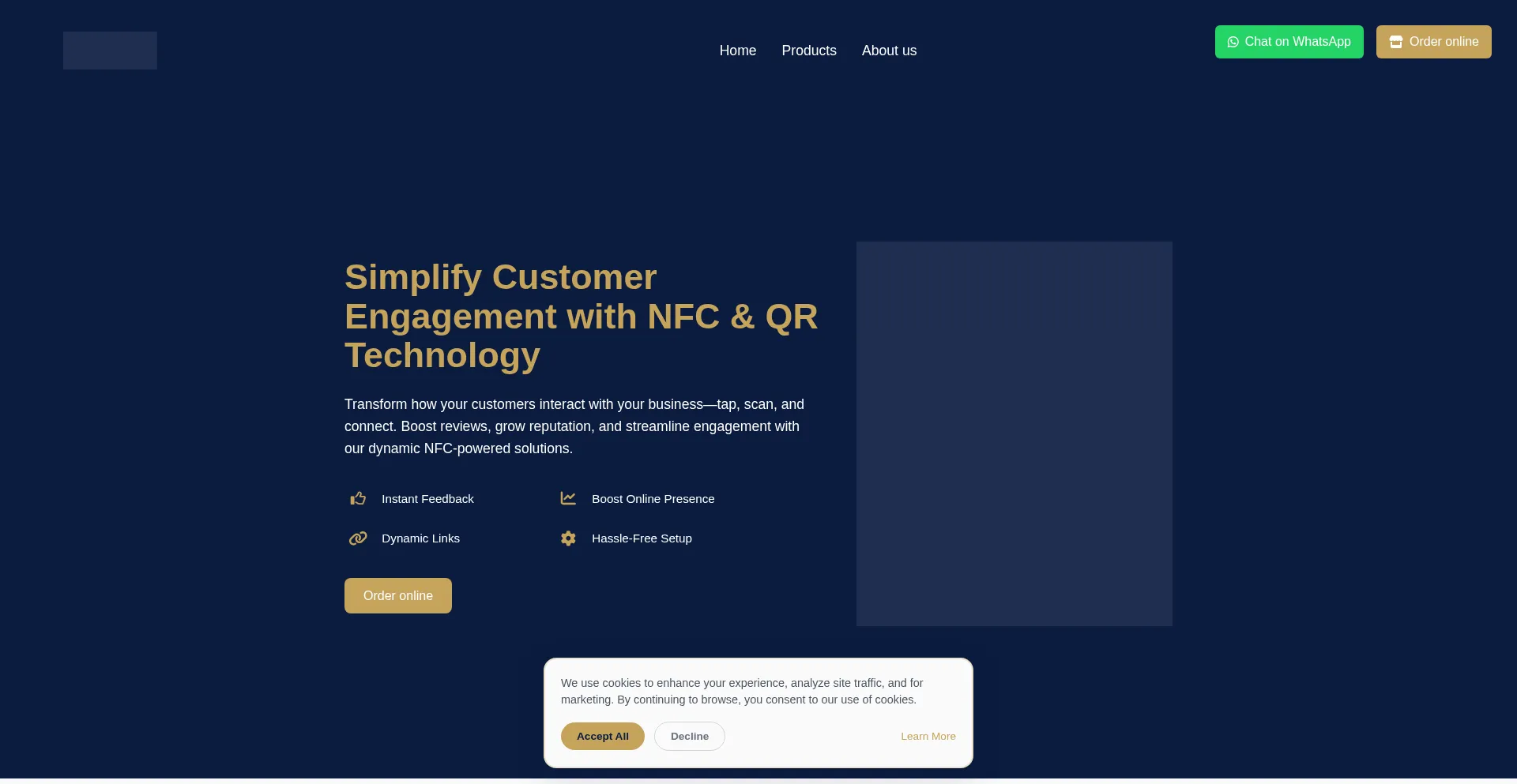 Website screenshot of Nafnfc.com