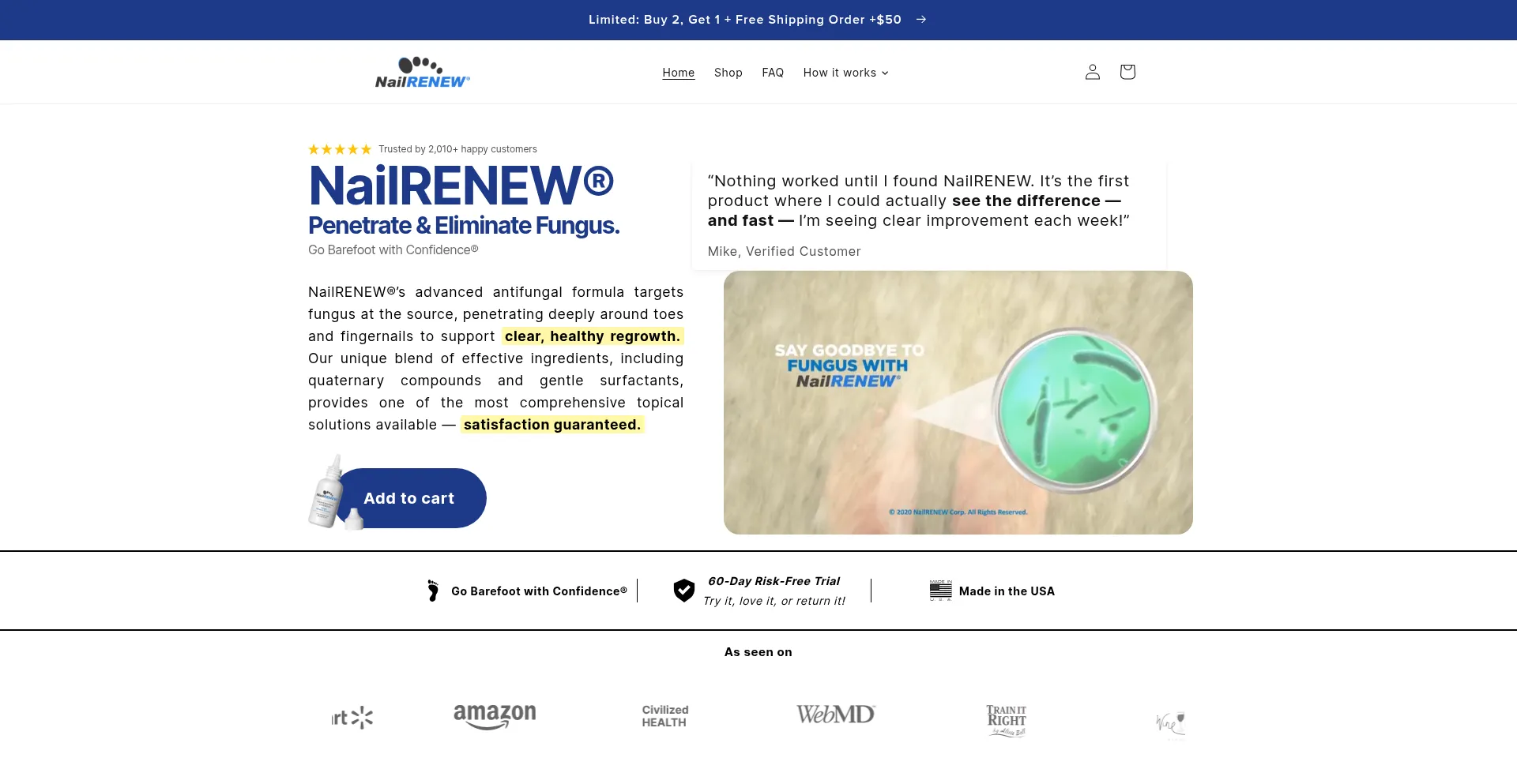 Website screenshot of Nailrenew.com