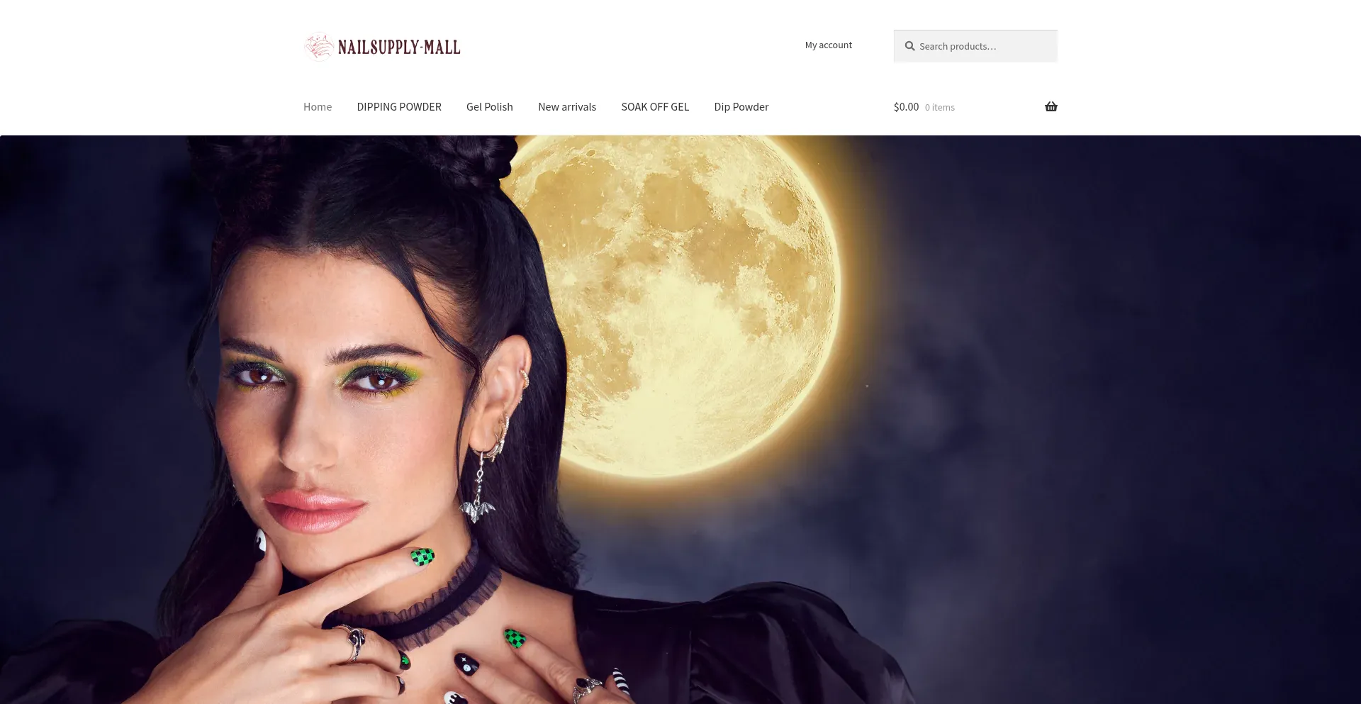 Website screenshot of Nailsupply-mall.com