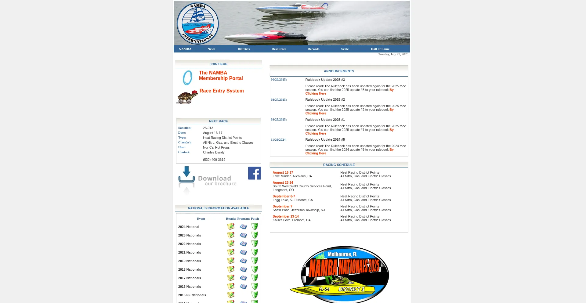 Website screenshot of Namba.com