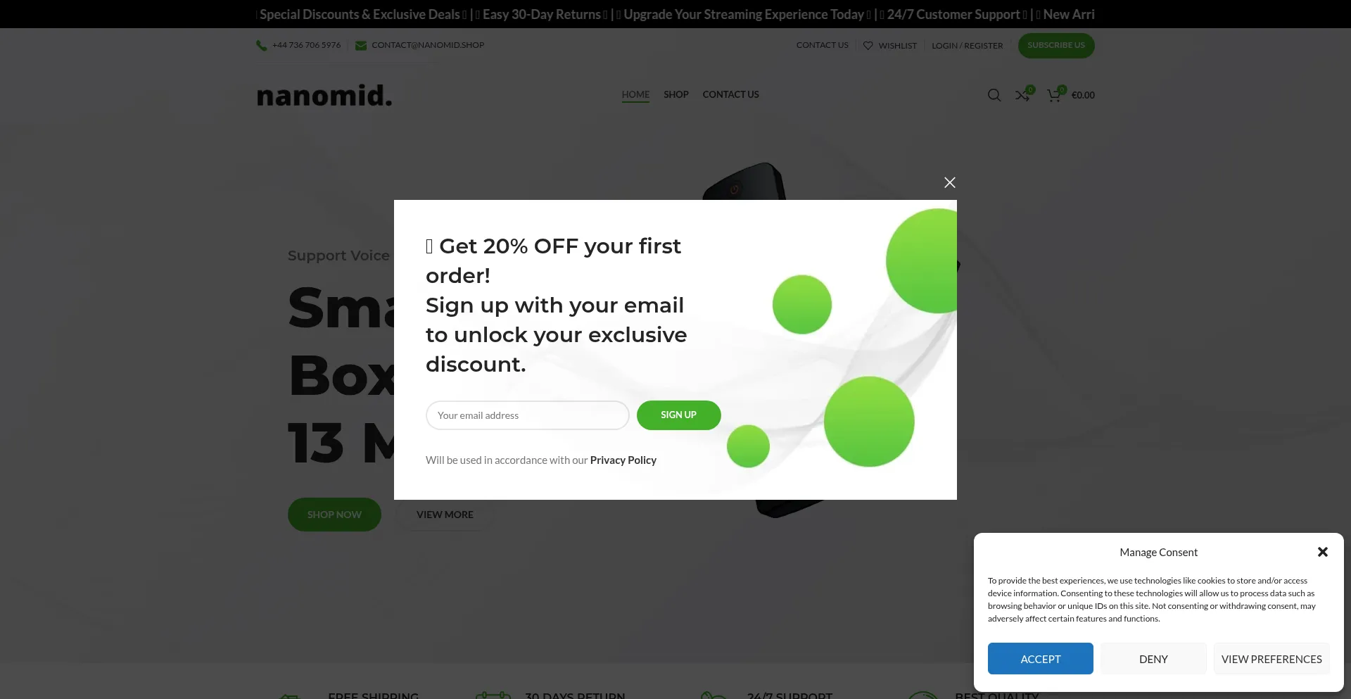Nanomid.shop Screenshot