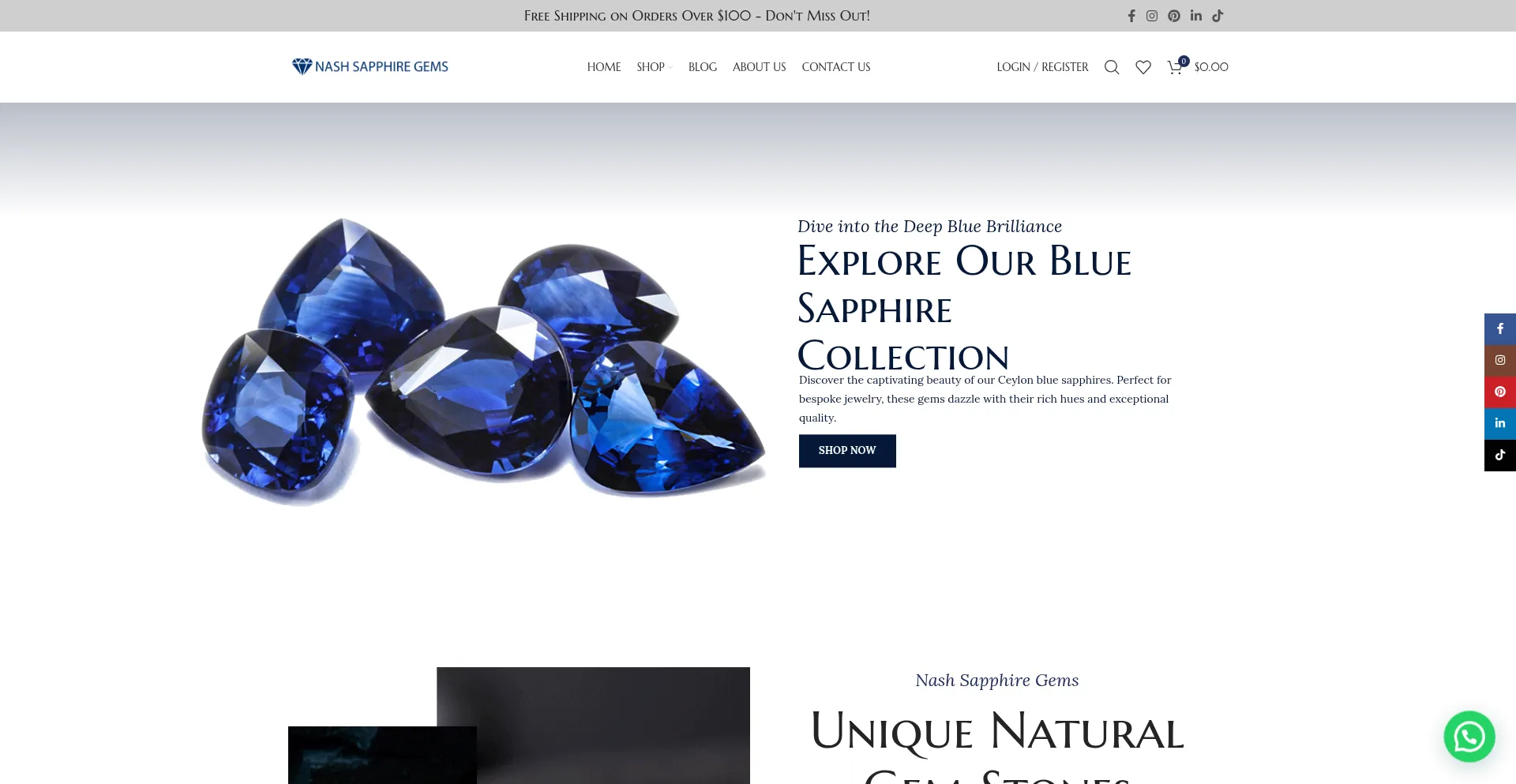 ¿És Seguro y Confiable Nashsapphiregems.com?