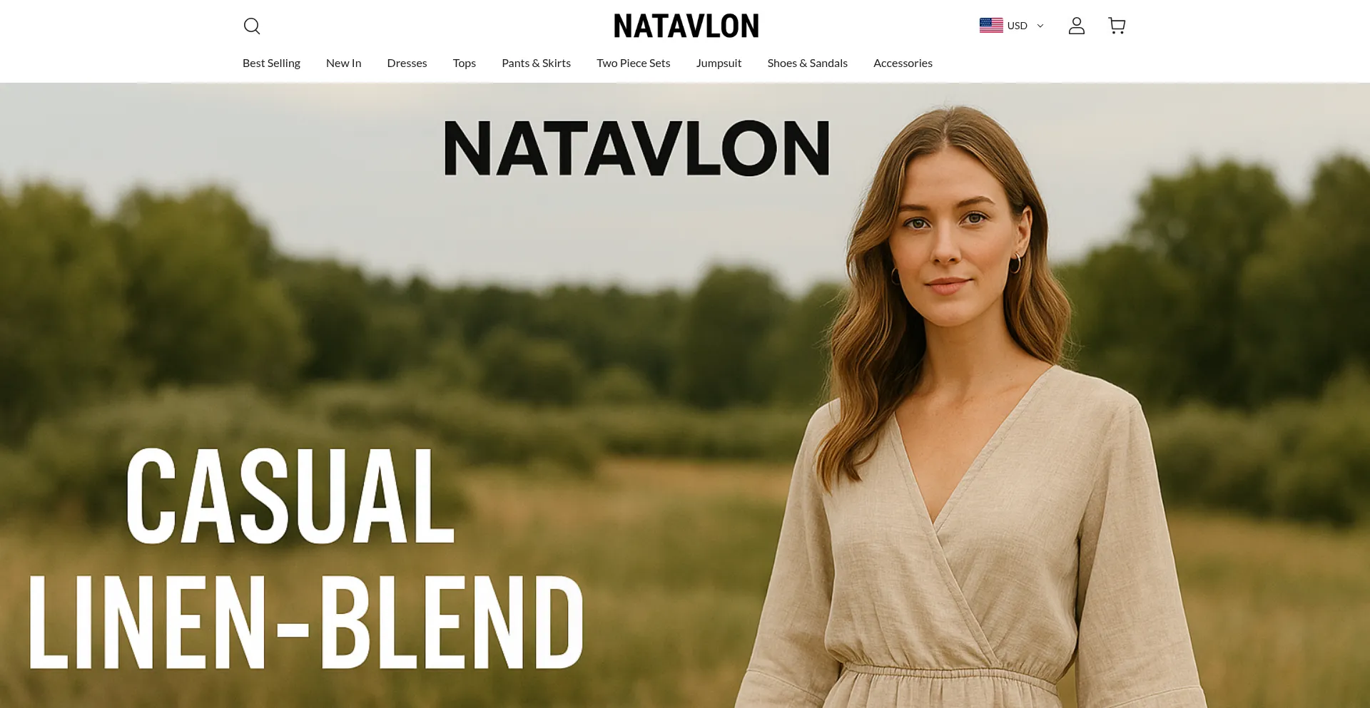 Website screenshot of Natavlon.com