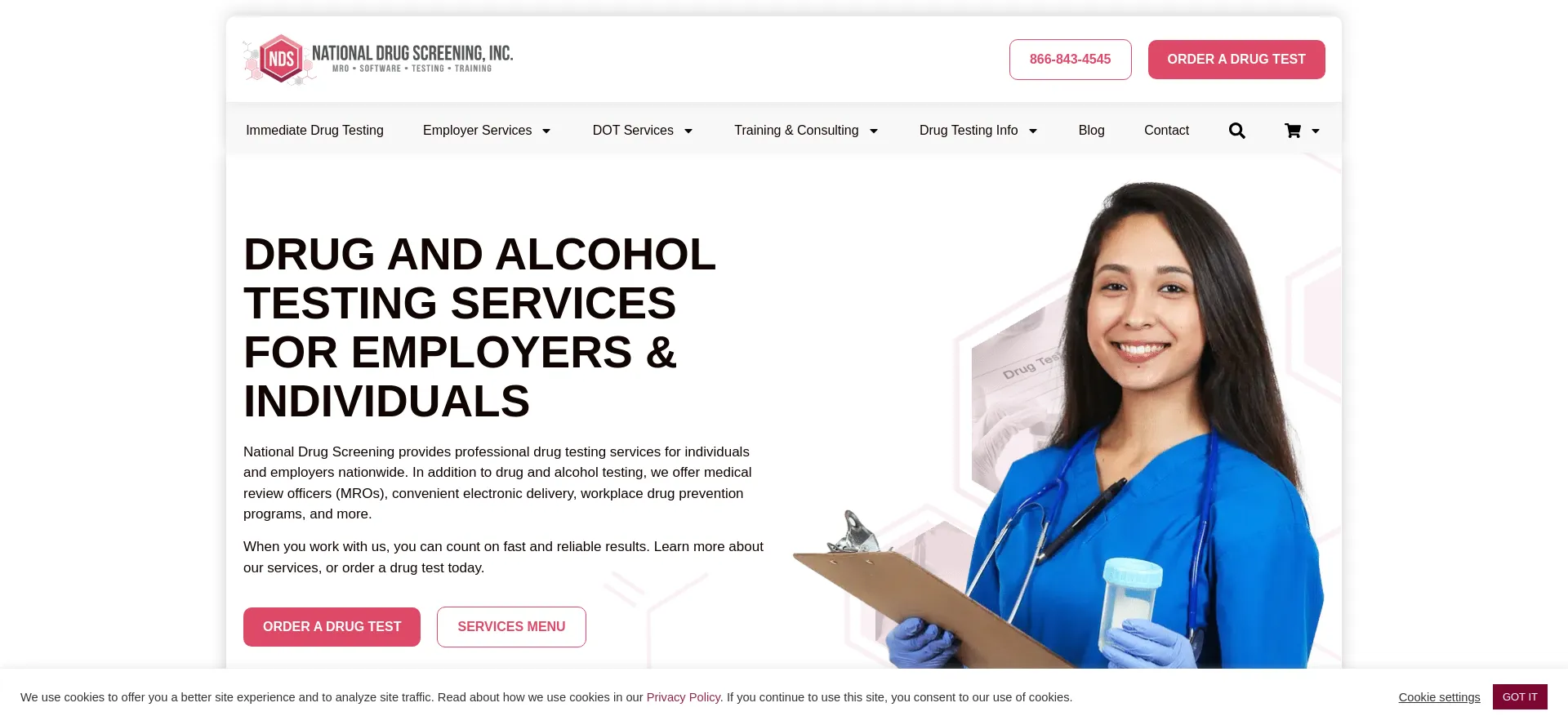 ¿És Seguro y Confiable Nationaldrugscreening.com?
