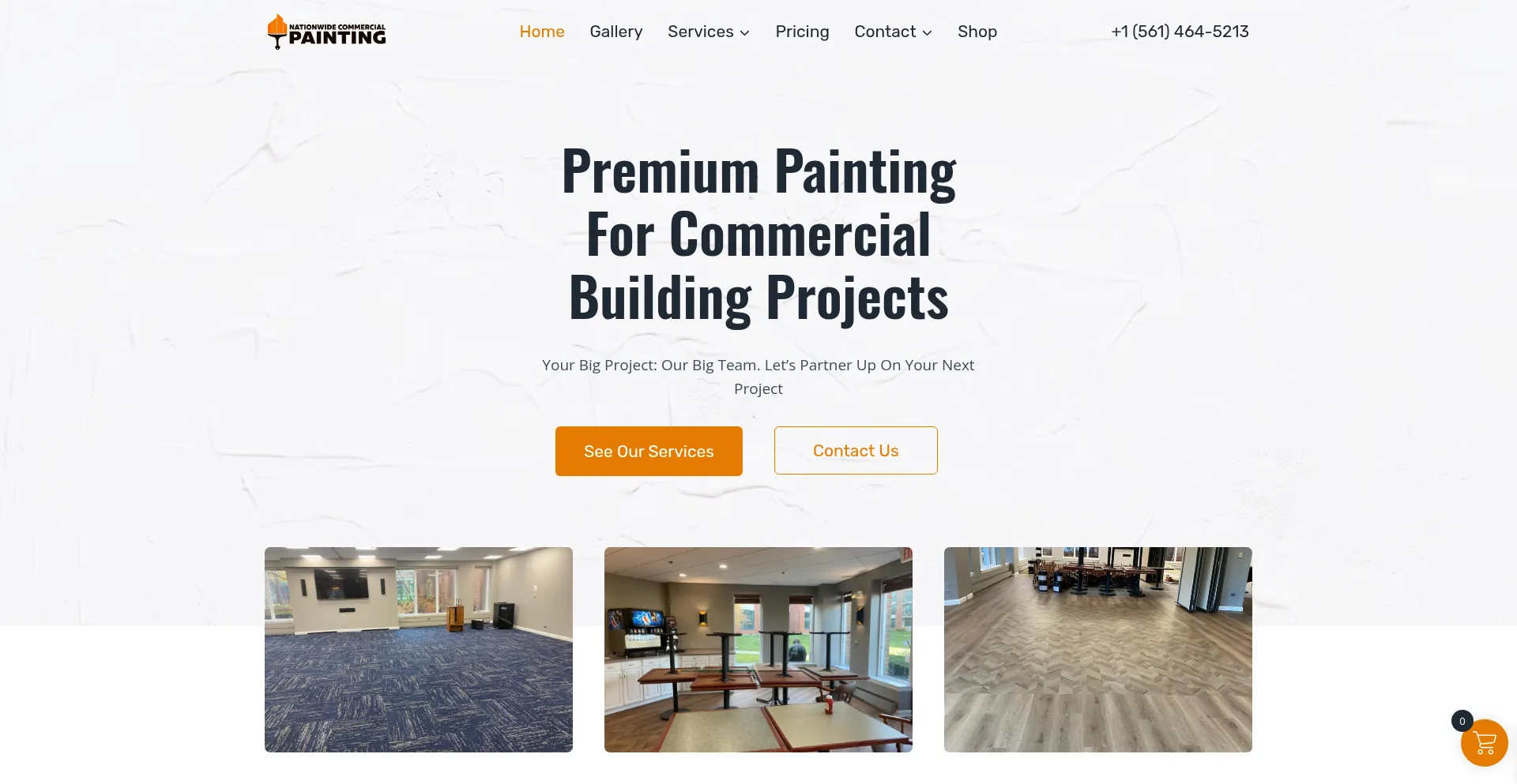 Website screenshot of Nationwidecommercialpainting.com