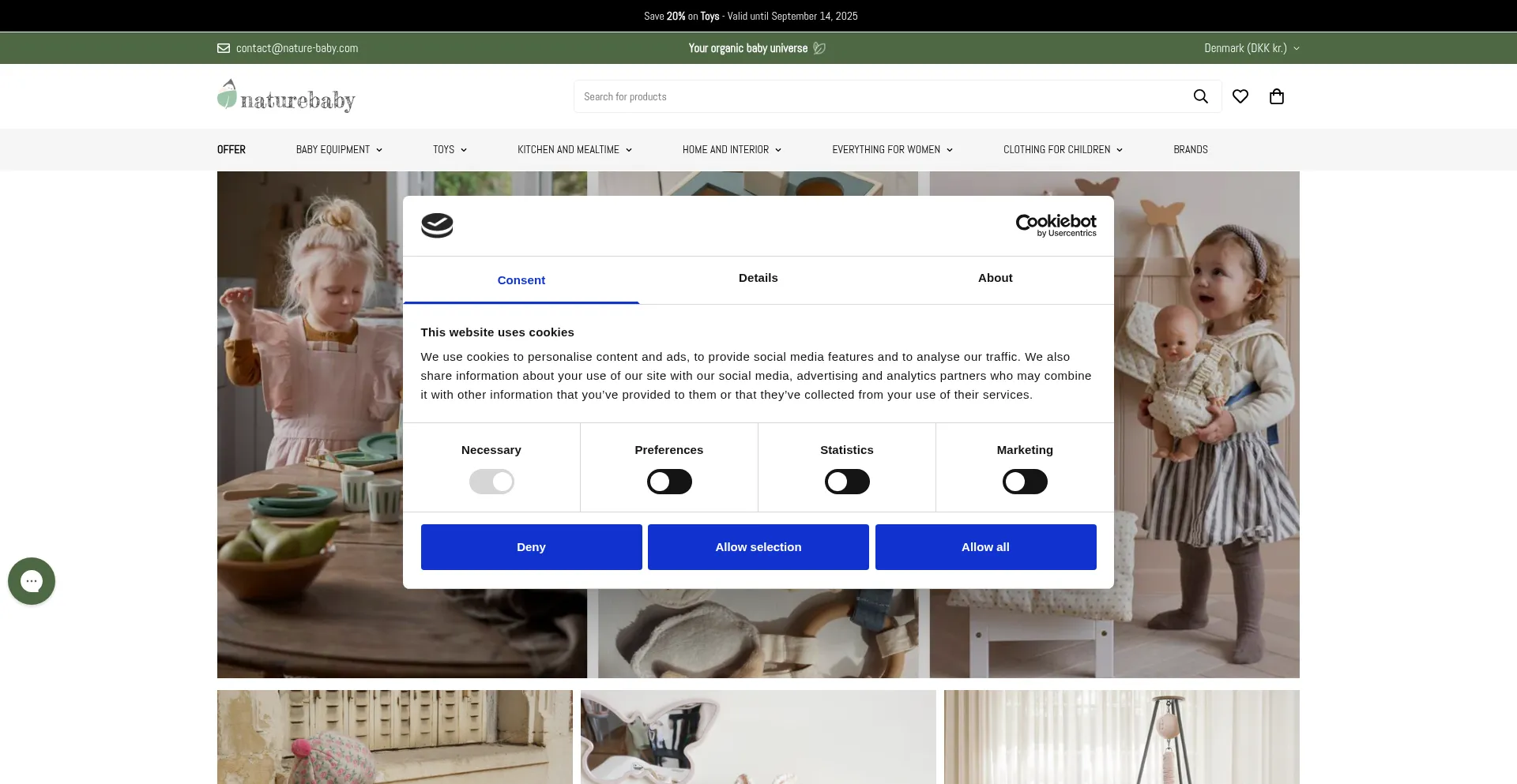 Website screenshot of Nature-baby.com