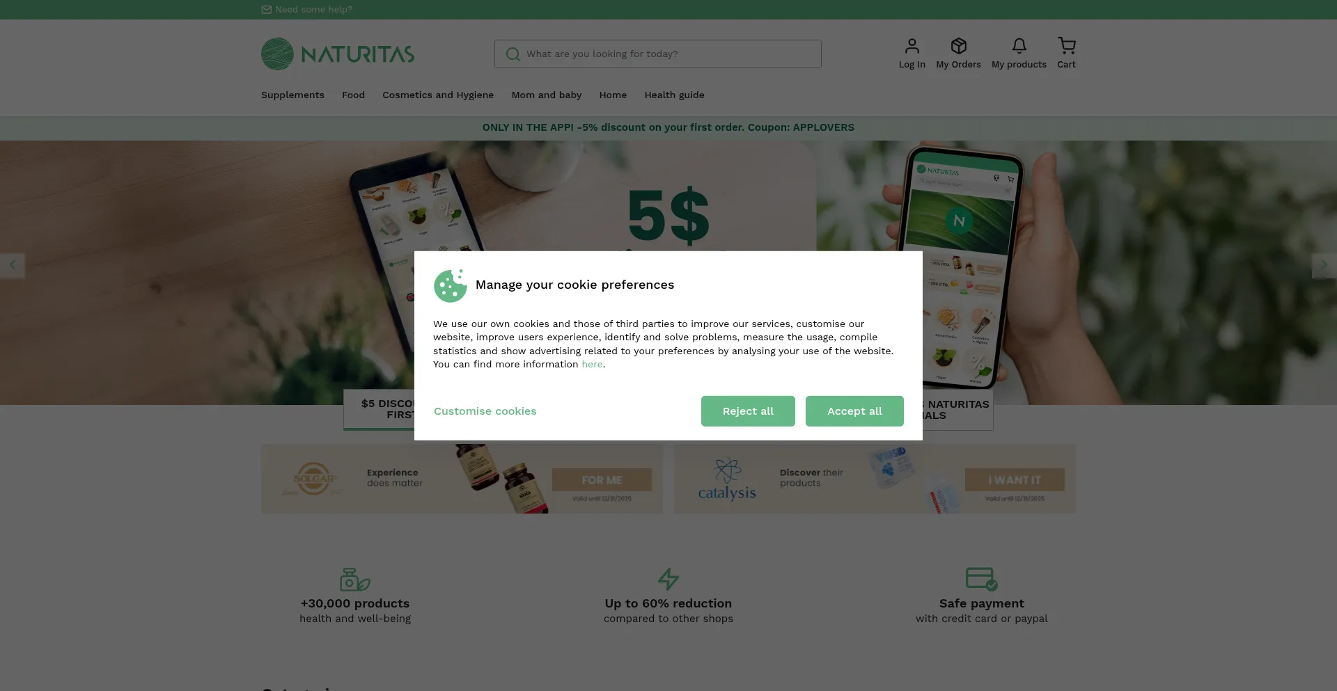 Website screenshot of Naturitas.us