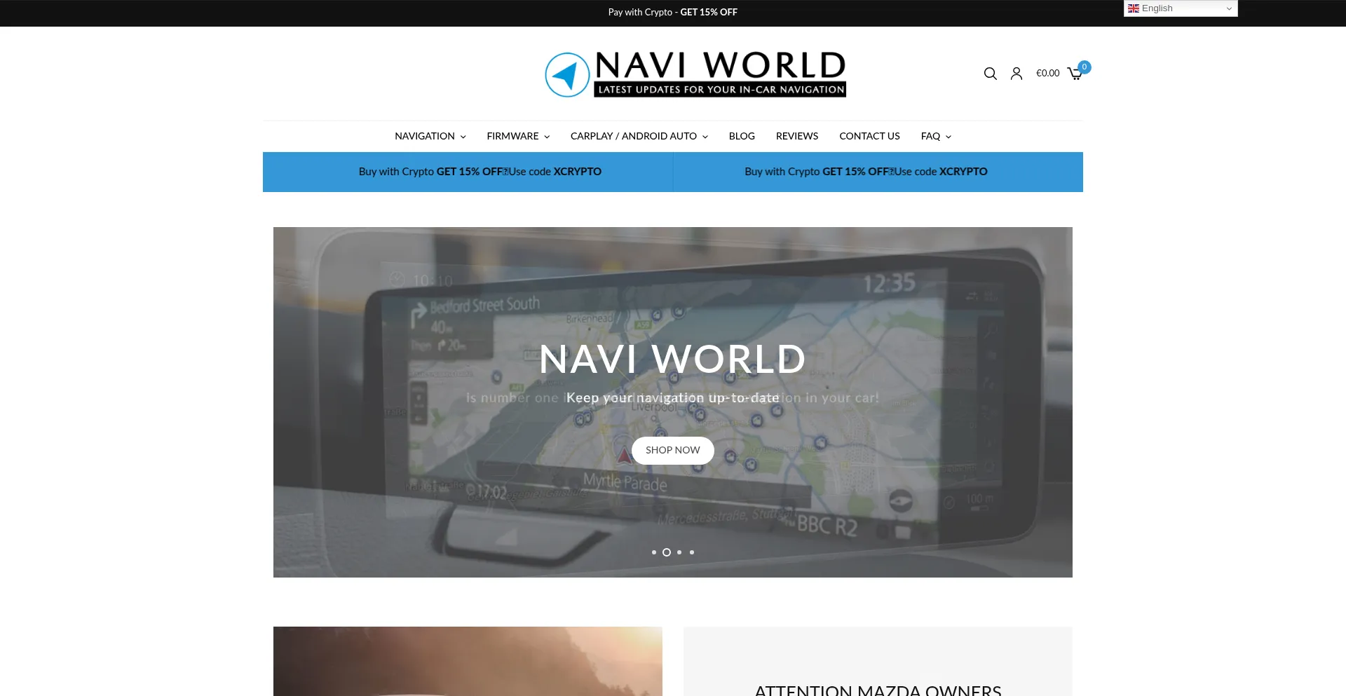 Website screenshot of Navi-world.com