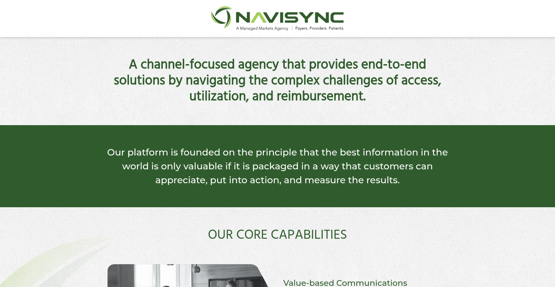 Website screenshot of Navisyncllc.com