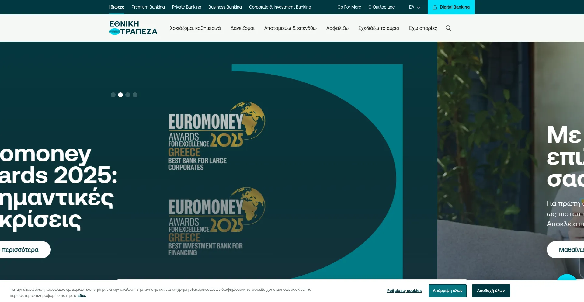 Website screenshot of Nbg.gr
