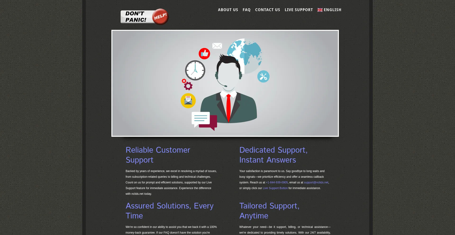 Website screenshot of Nclids.net