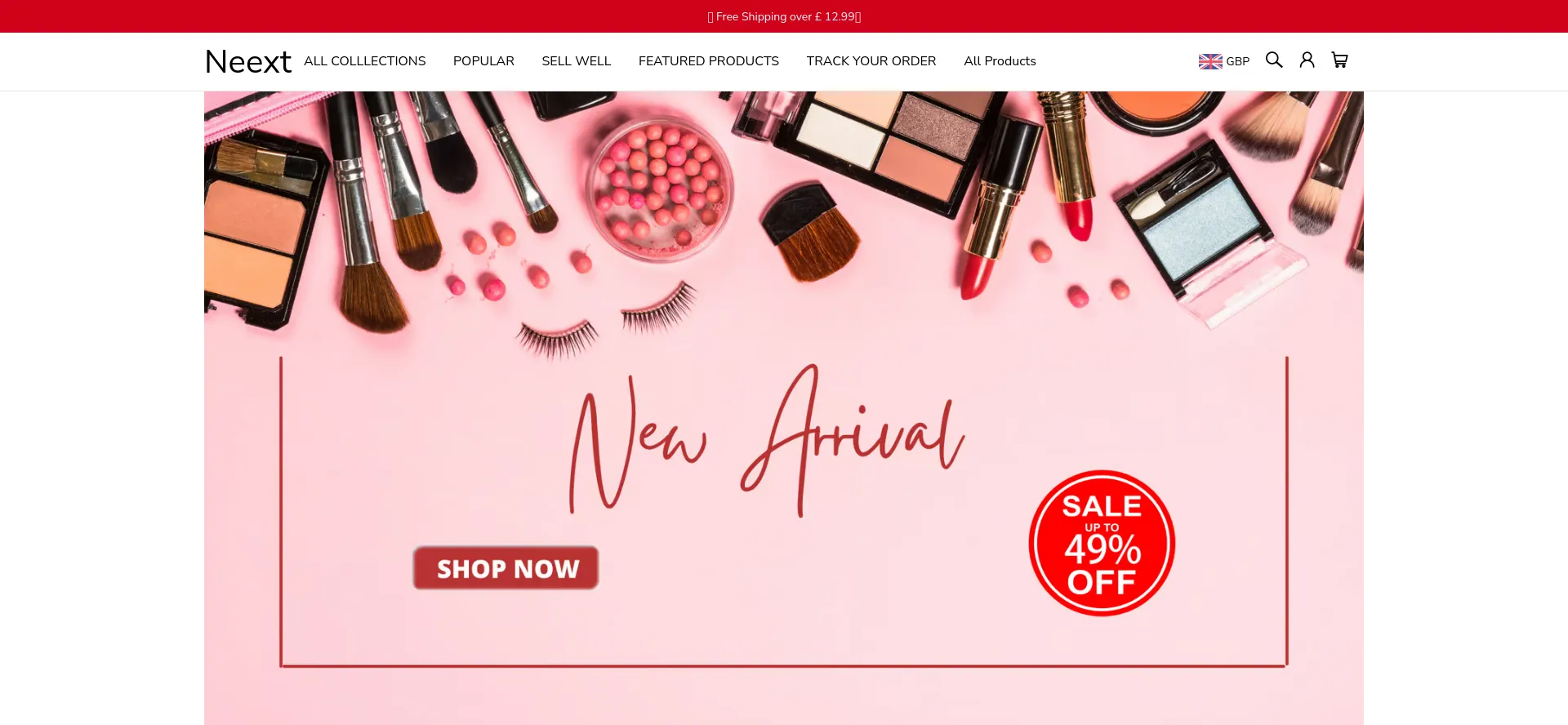 Website screenshot of Neext.uk