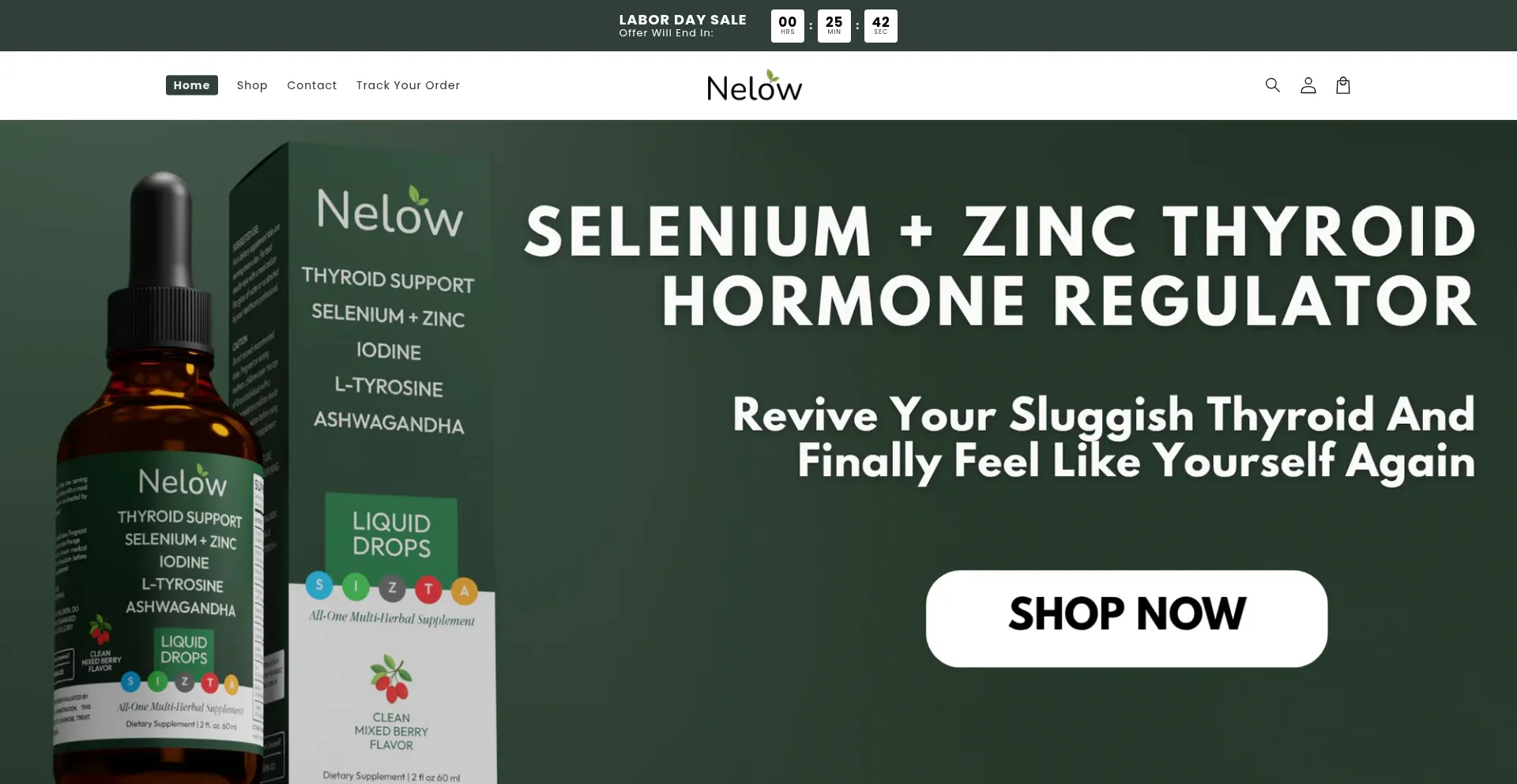 Website screenshot of Nelow.co