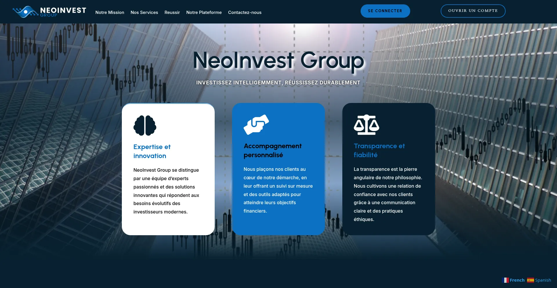 Website screenshot of Neoinvest-group.com
