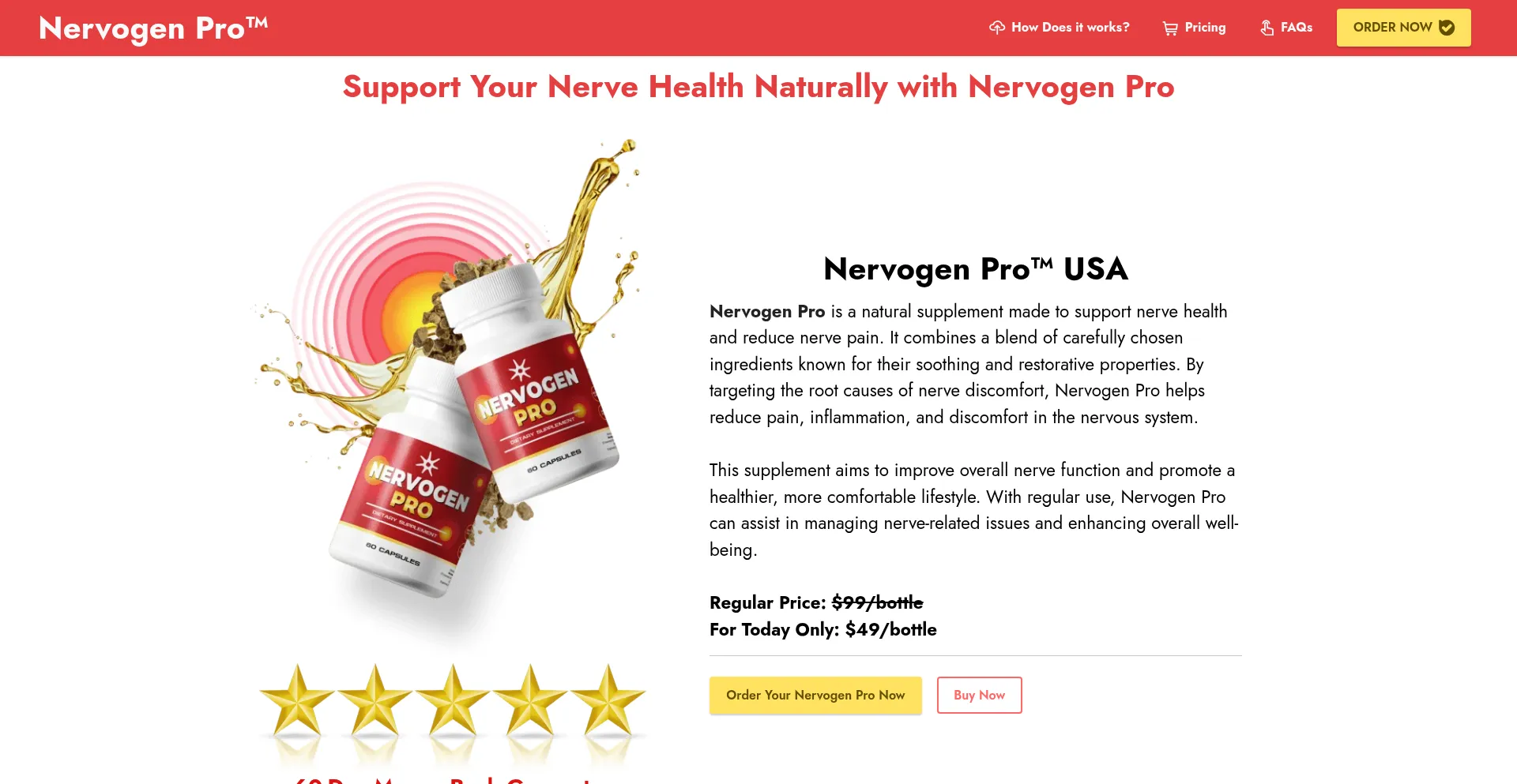 Website screenshot of Nervogen-pro.info