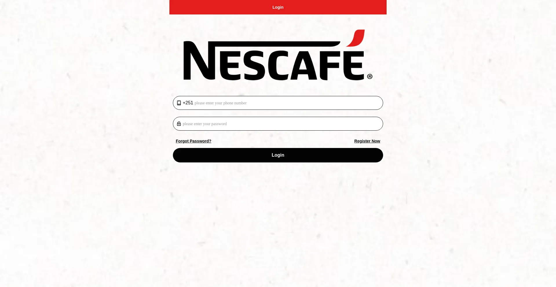 Website screenshot of Nescoffees.com