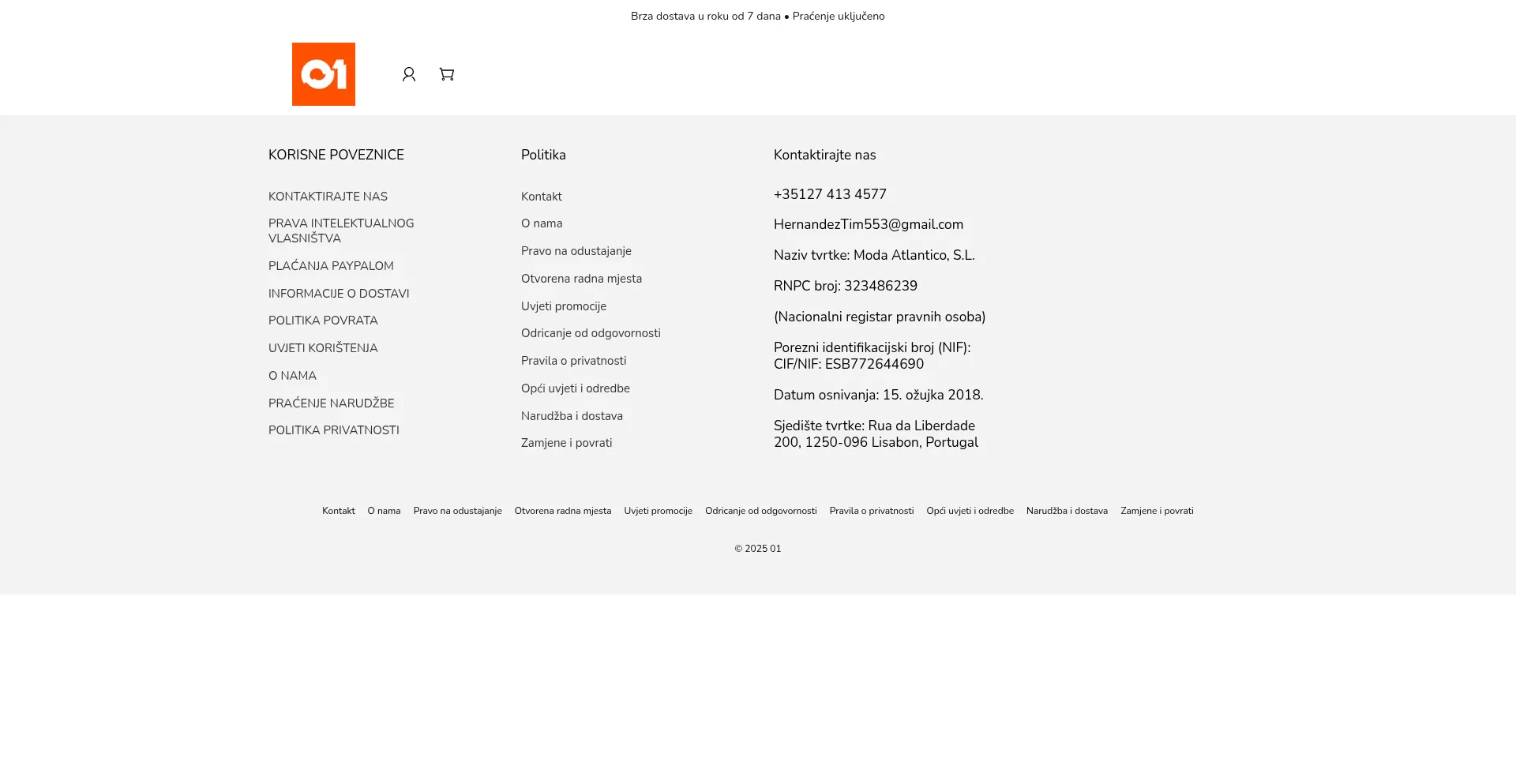 Website screenshot of Nessnap.shop