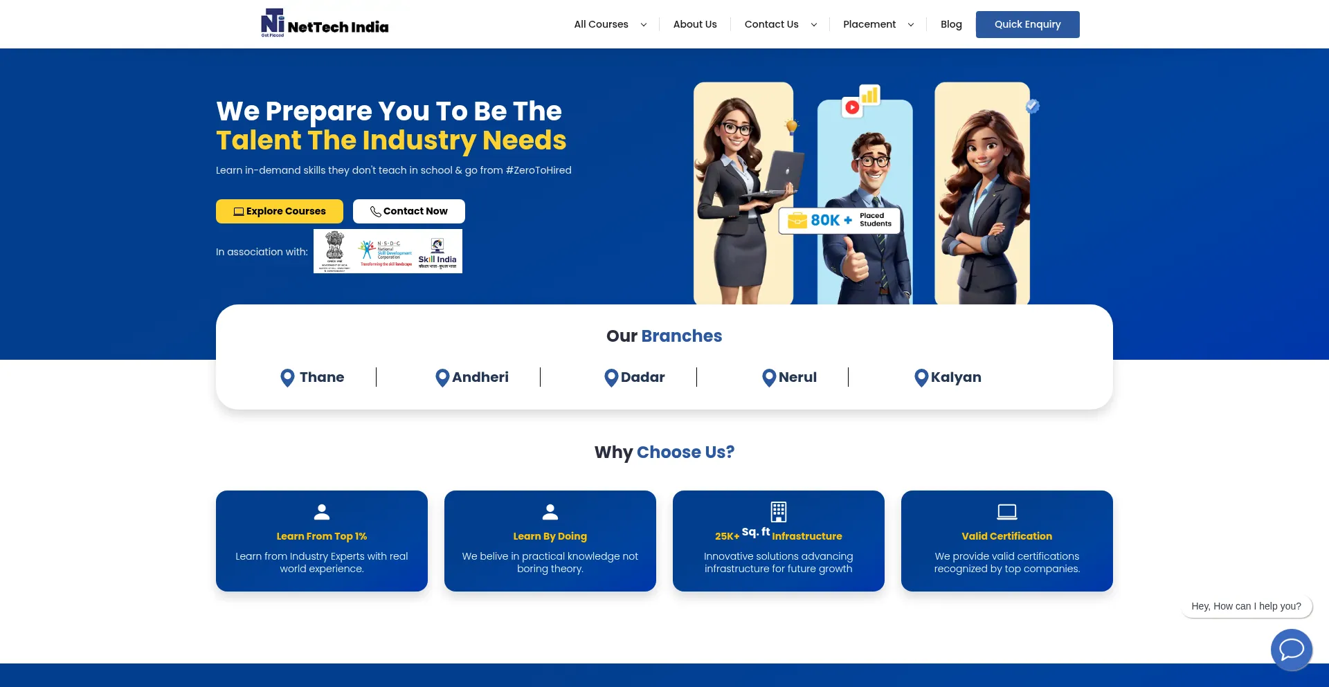 Website screenshot of Nettechindia.com