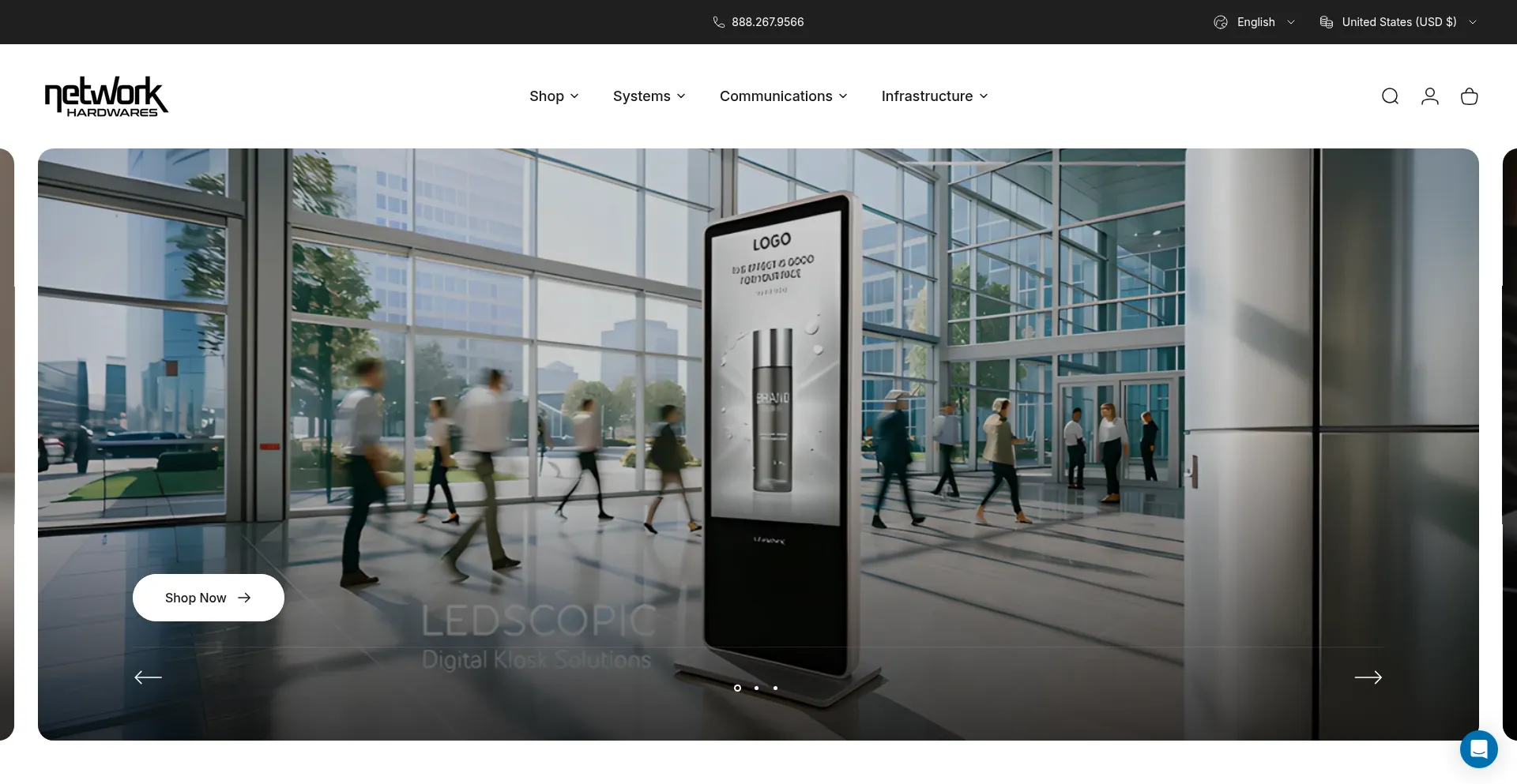 Website screenshot of Networkhardwares.com