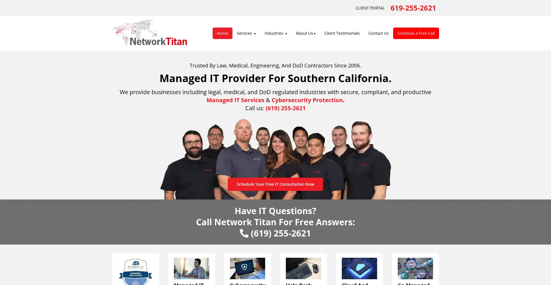 Website screenshot of Networktitans.com
