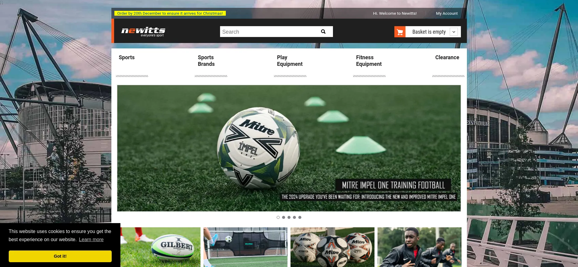 Website screenshot of Newitts.com