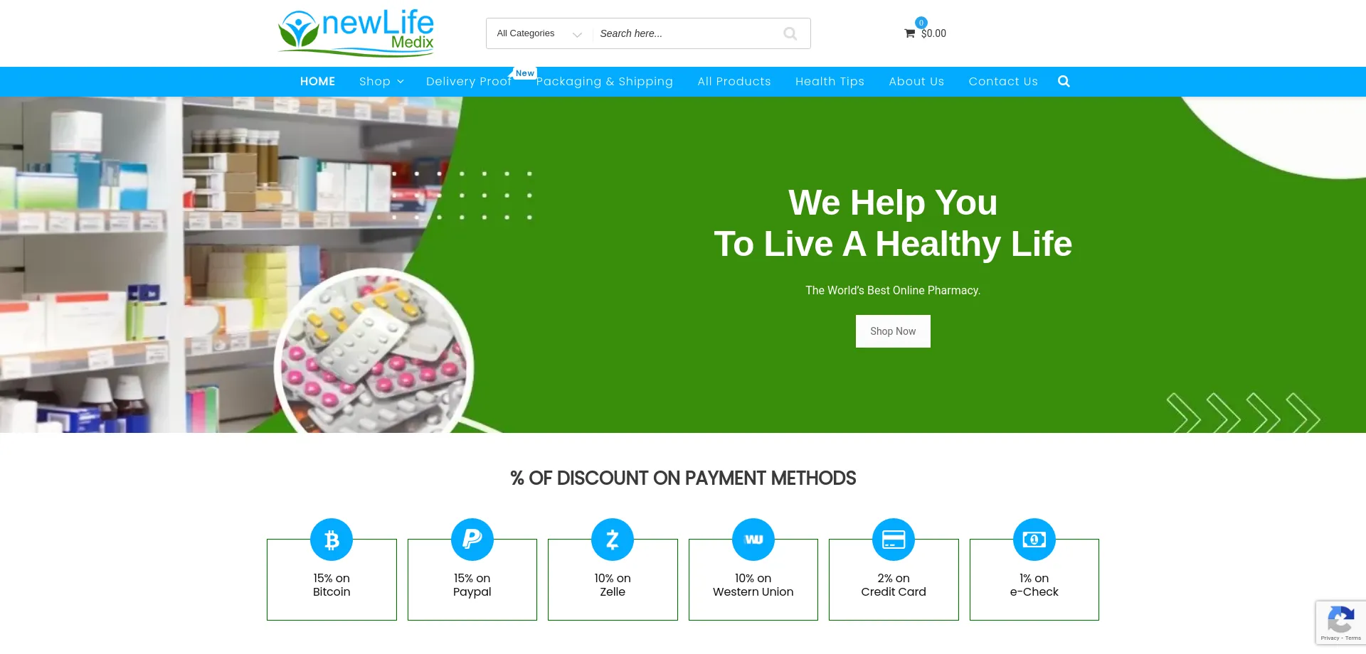 Website screenshot of Newlifemedix.com