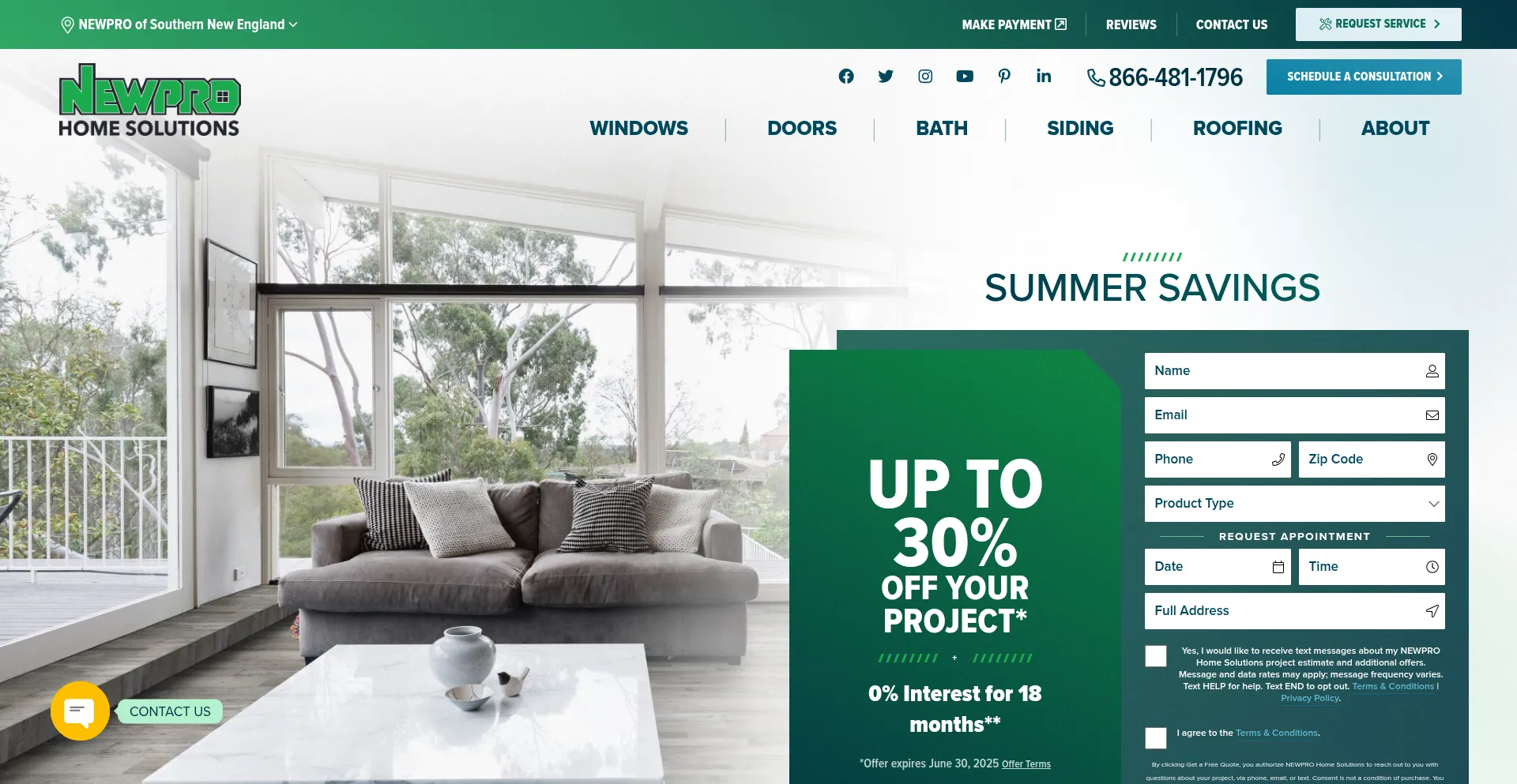Website screenshot of Newpro.com
