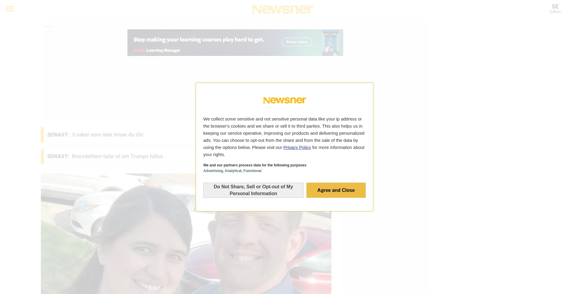 Website screenshot of Newsner.com