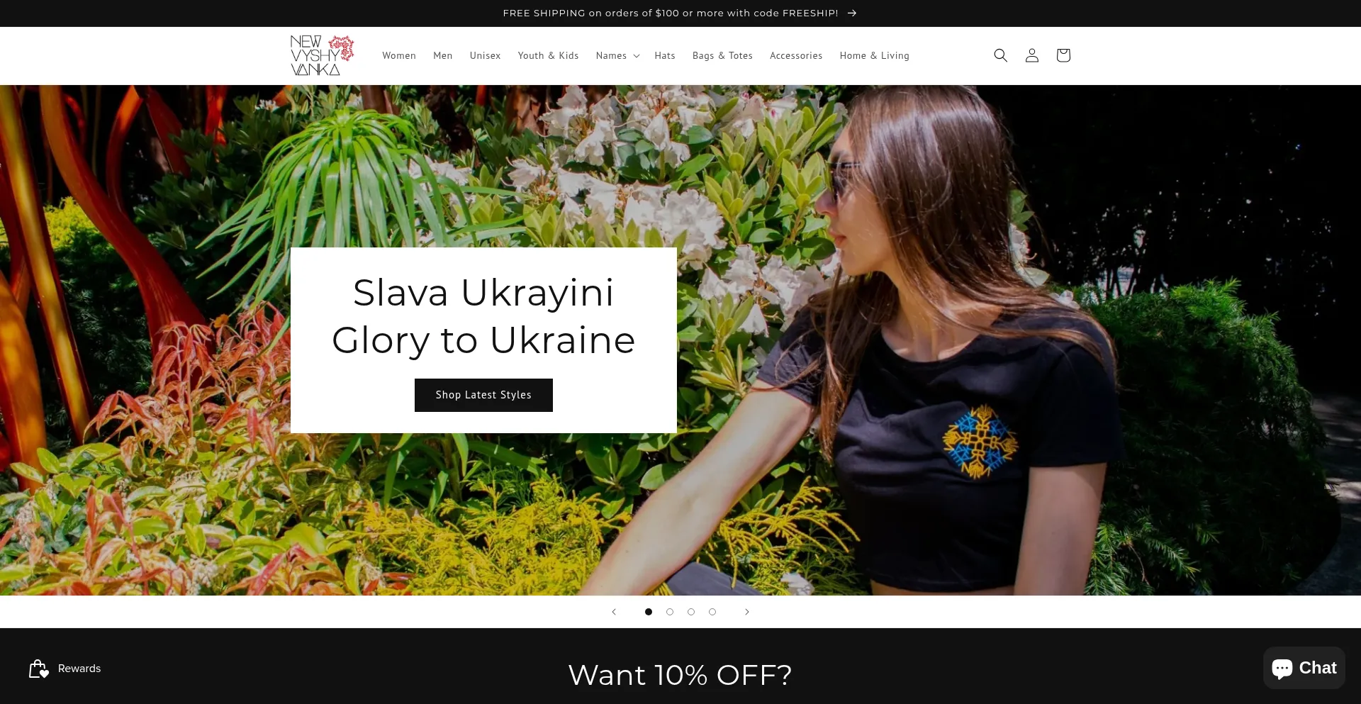Website screenshot of Newvyshyvanka.com