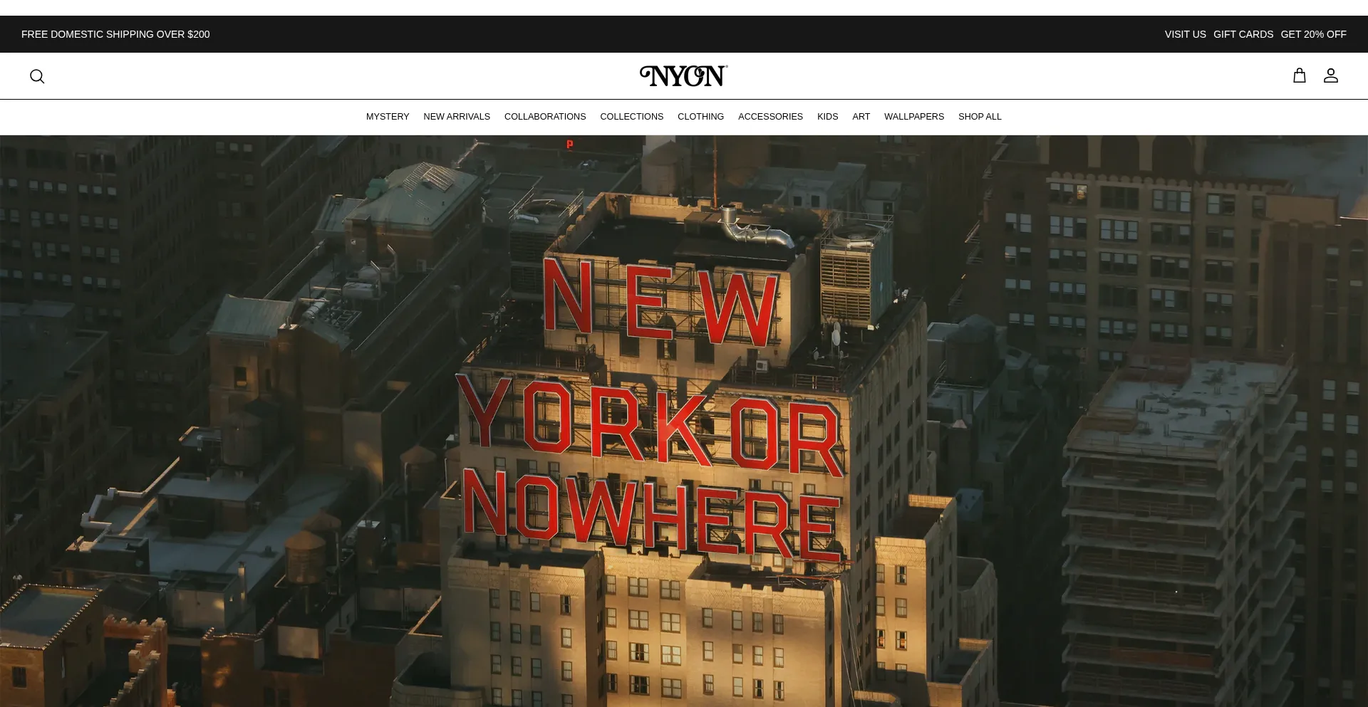 Website screenshot of Newyorkornowhere.com
