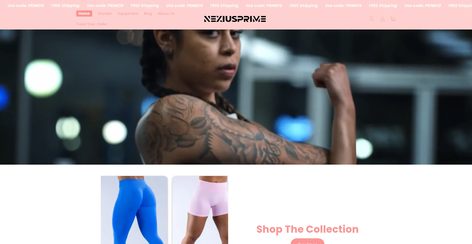 Website screenshot of Nexiusprime.com
