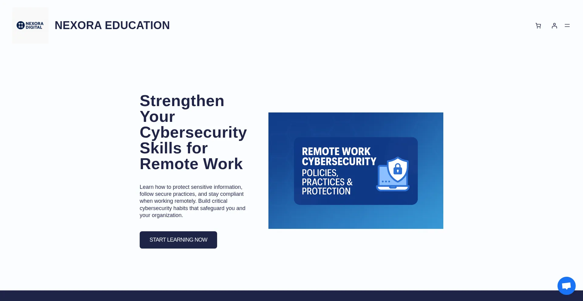 Website screenshot of Nexoraedu.com
