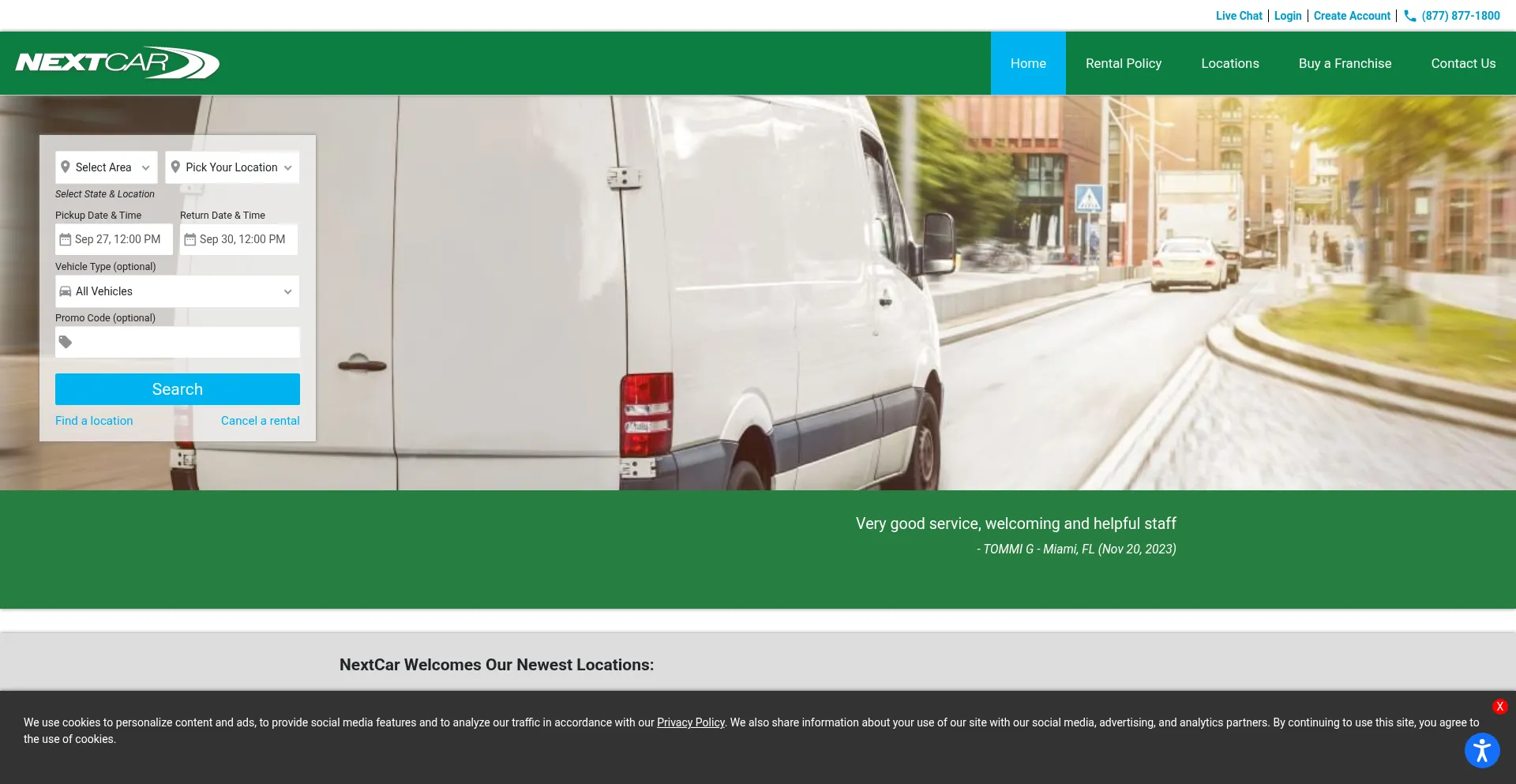Nextcarrental.com Screenshot