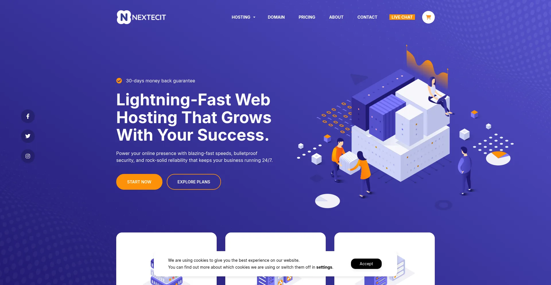 Website screenshot of Nextecit.com