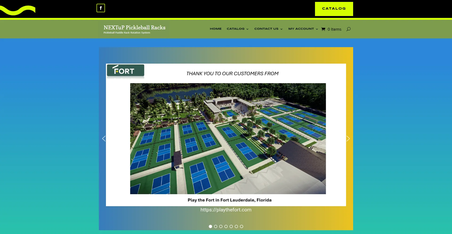 Website screenshot of Nextuppickleball.com