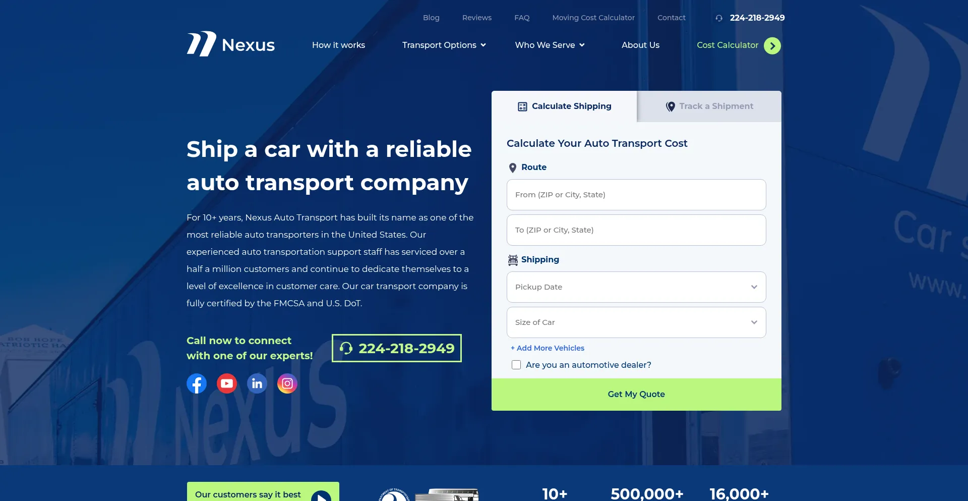 ¿És Seguro y Confiable Nexusautotransport.com?