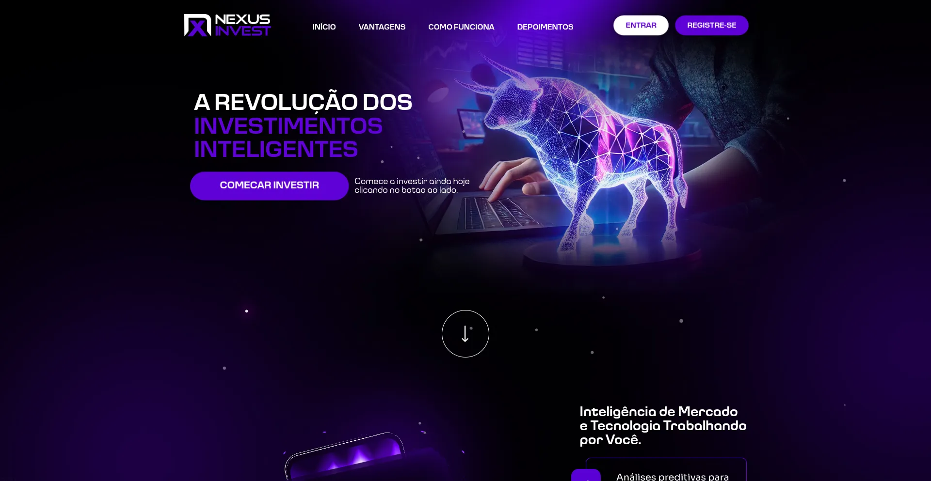 Website screenshot of Nexusinvest.io