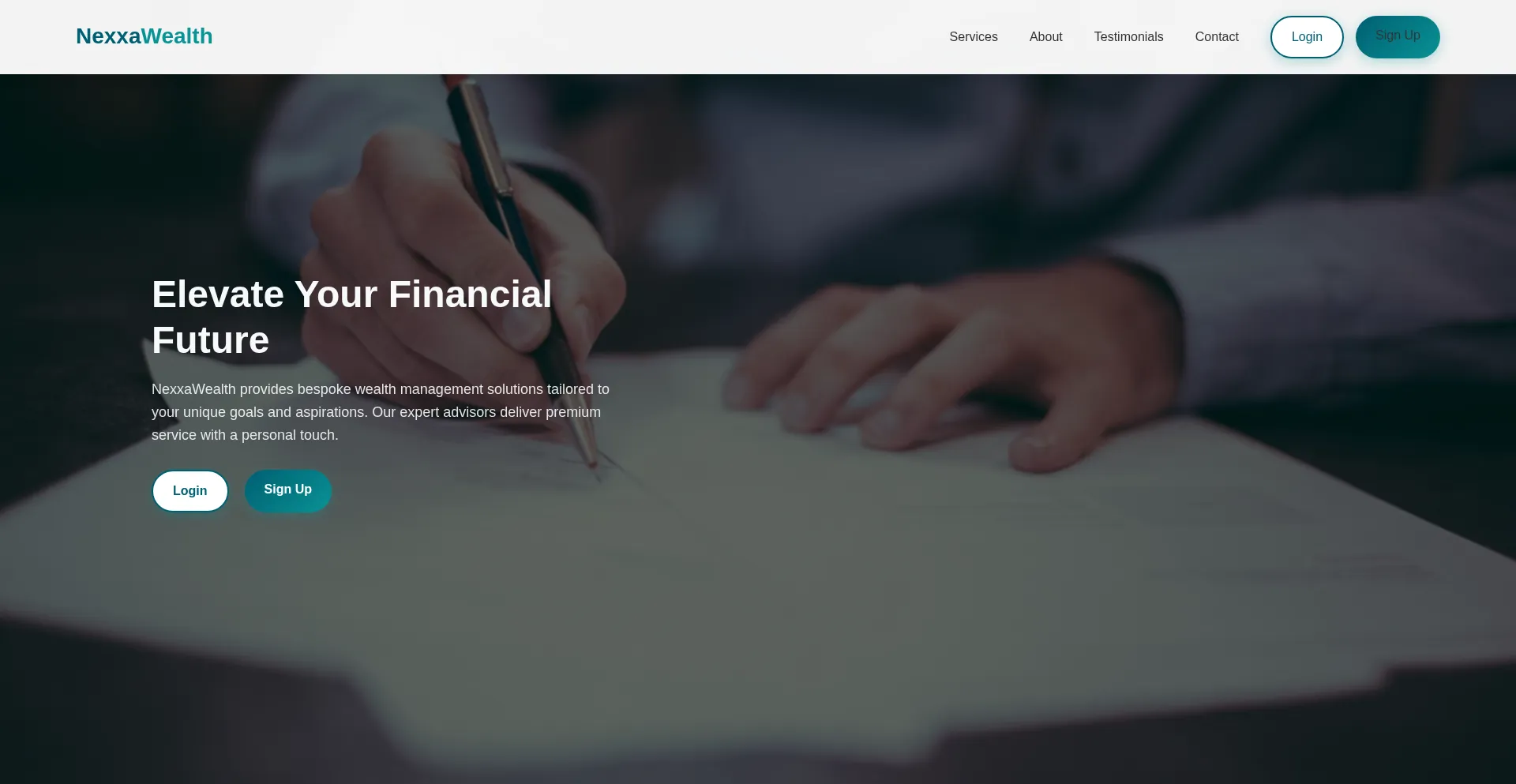 Website screenshot of Nexxawealth.top