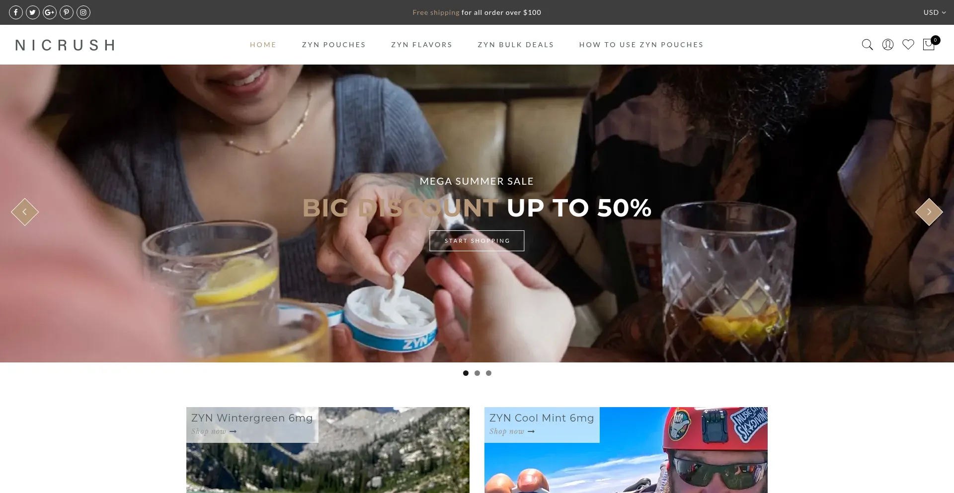 Website screenshot of Nicrush.org