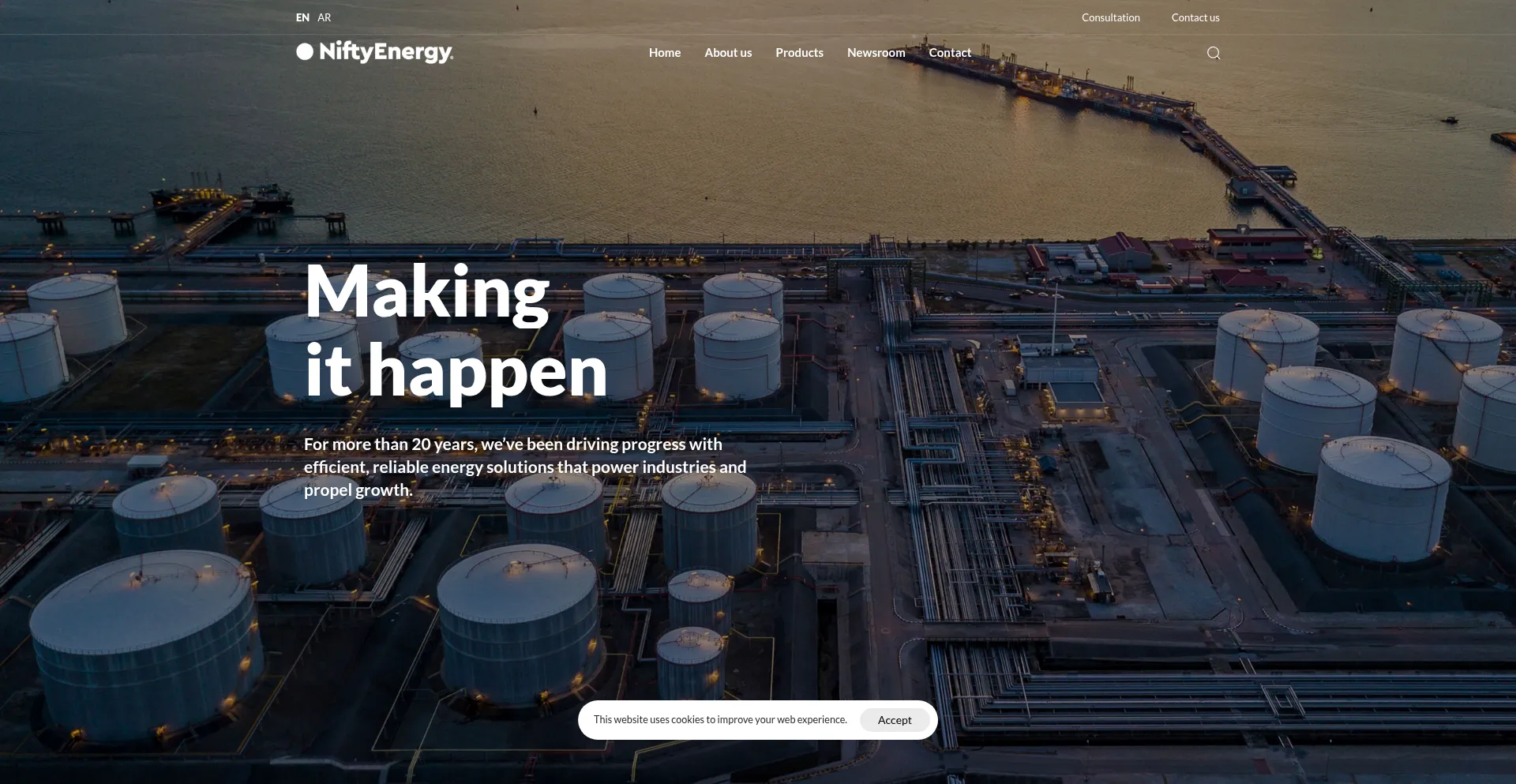 Niftyenergy.ae Screenshot