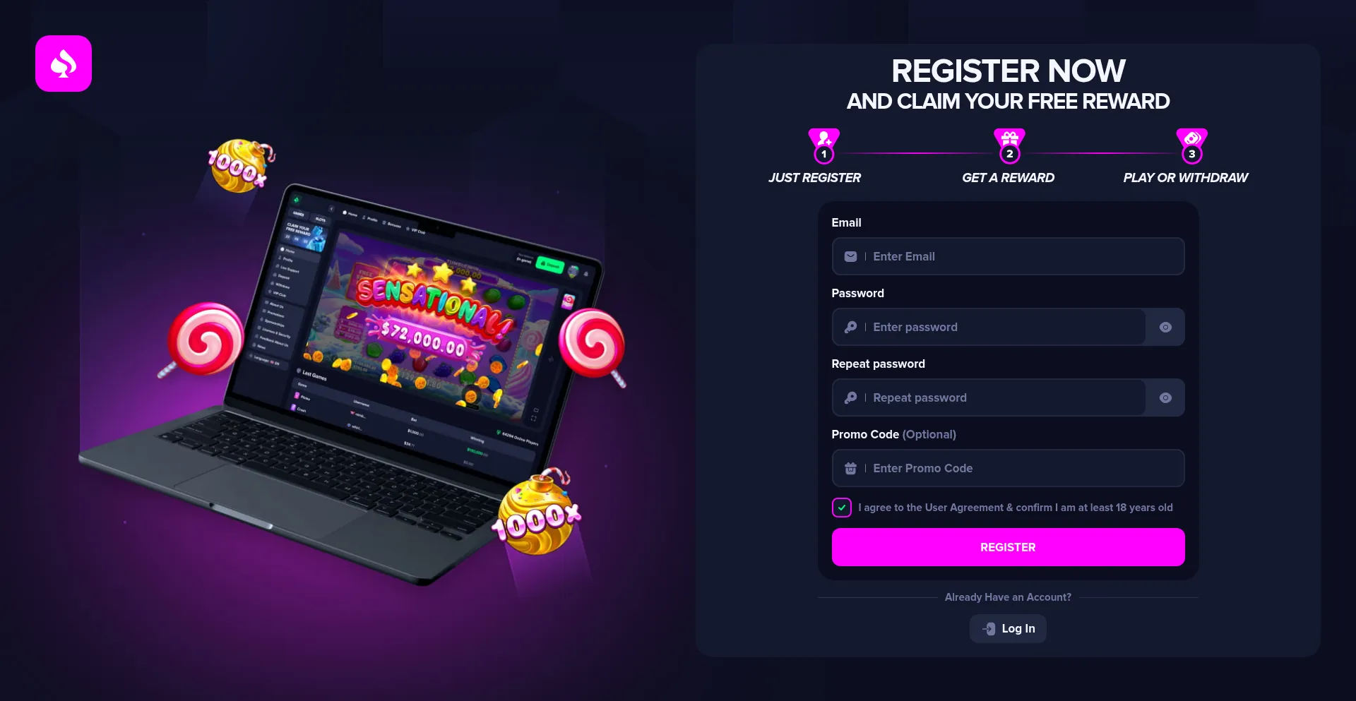 Website screenshot of Nilo.bet