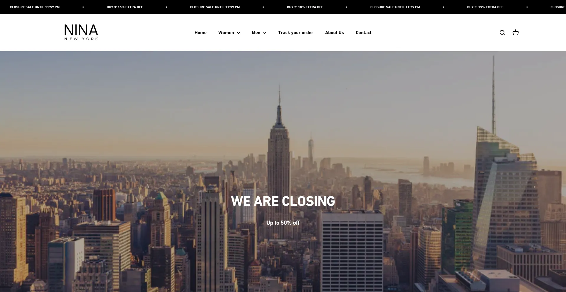 Website screenshot of Nina-newyork.com