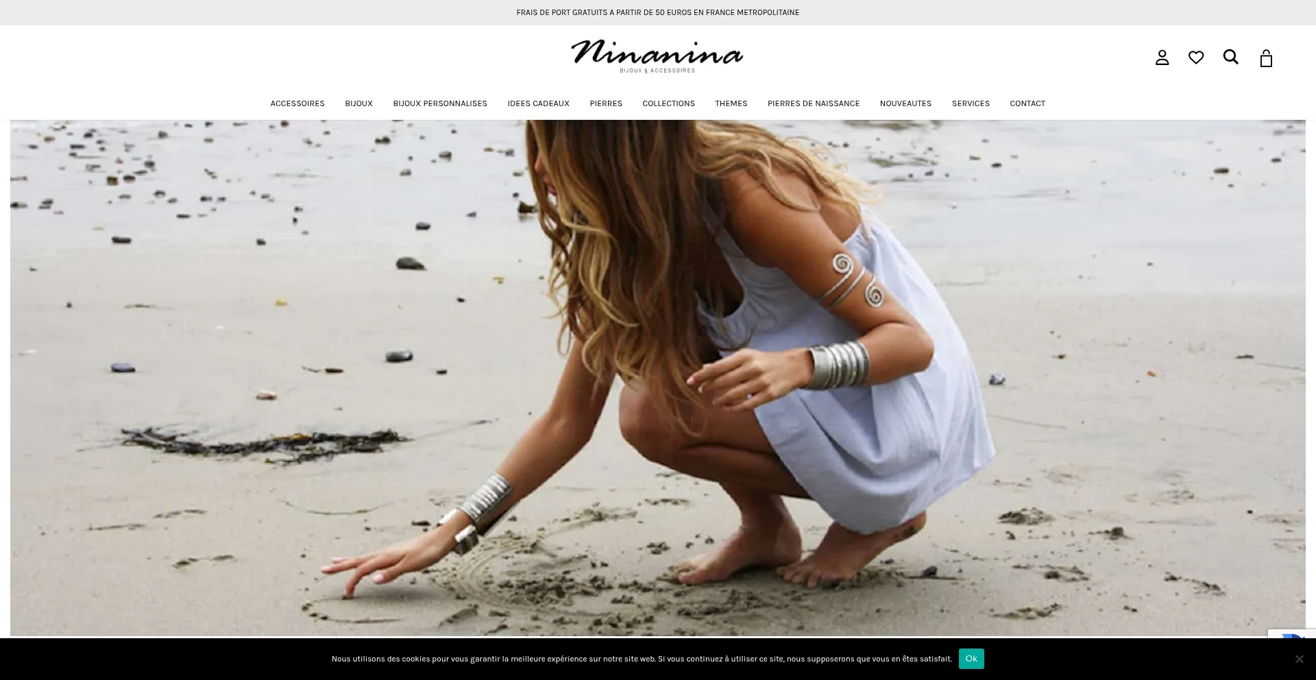 Website screenshot of Ninanina.fr