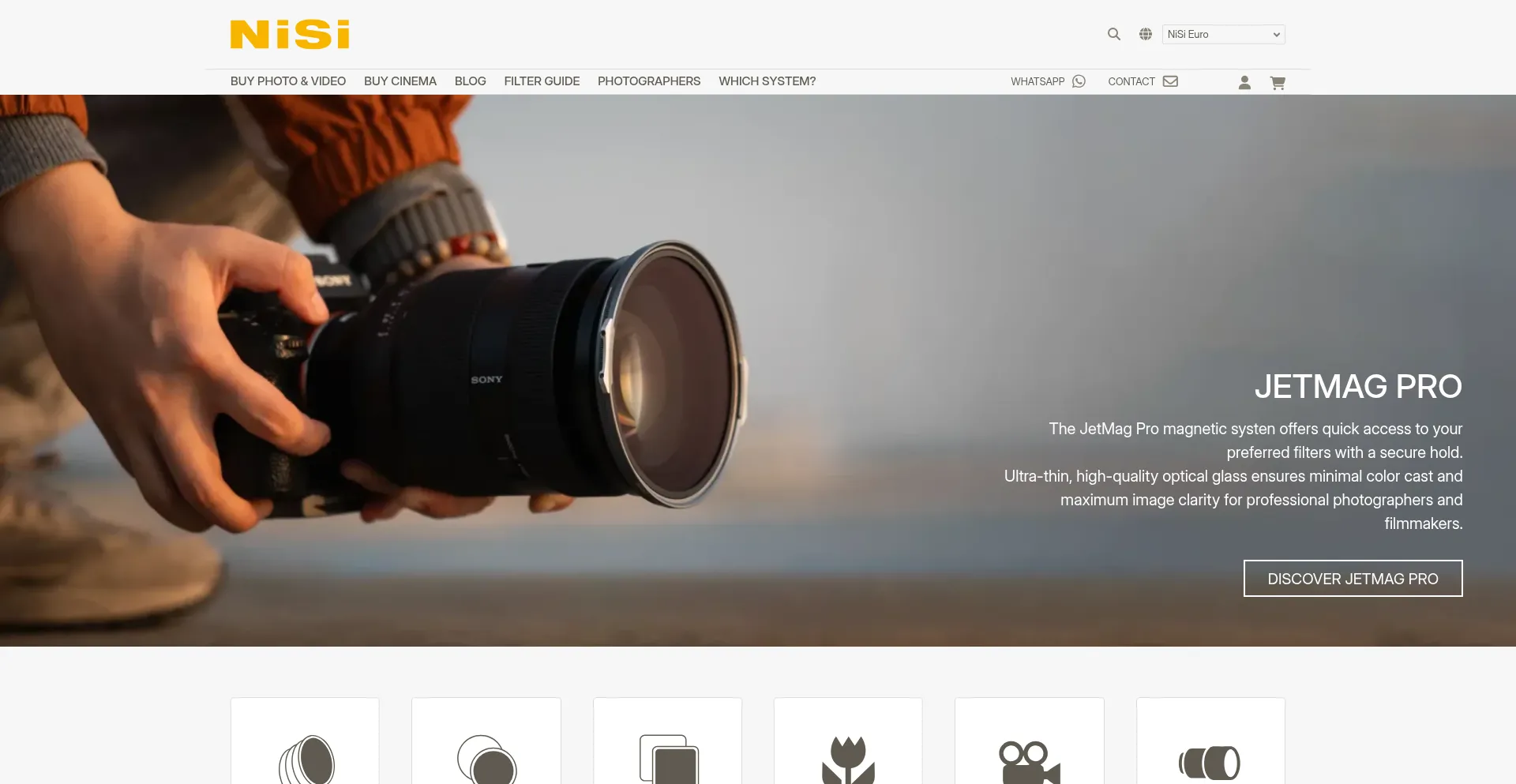 Website screenshot of Nisioptics.eu