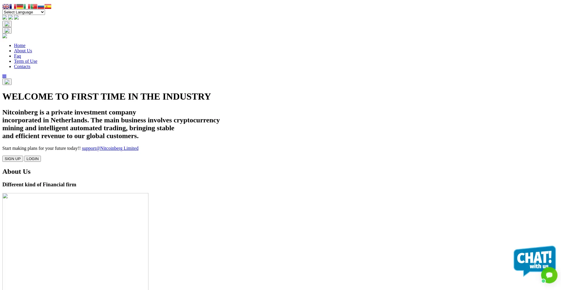 Website screenshot of Nitcoinberglimited.com